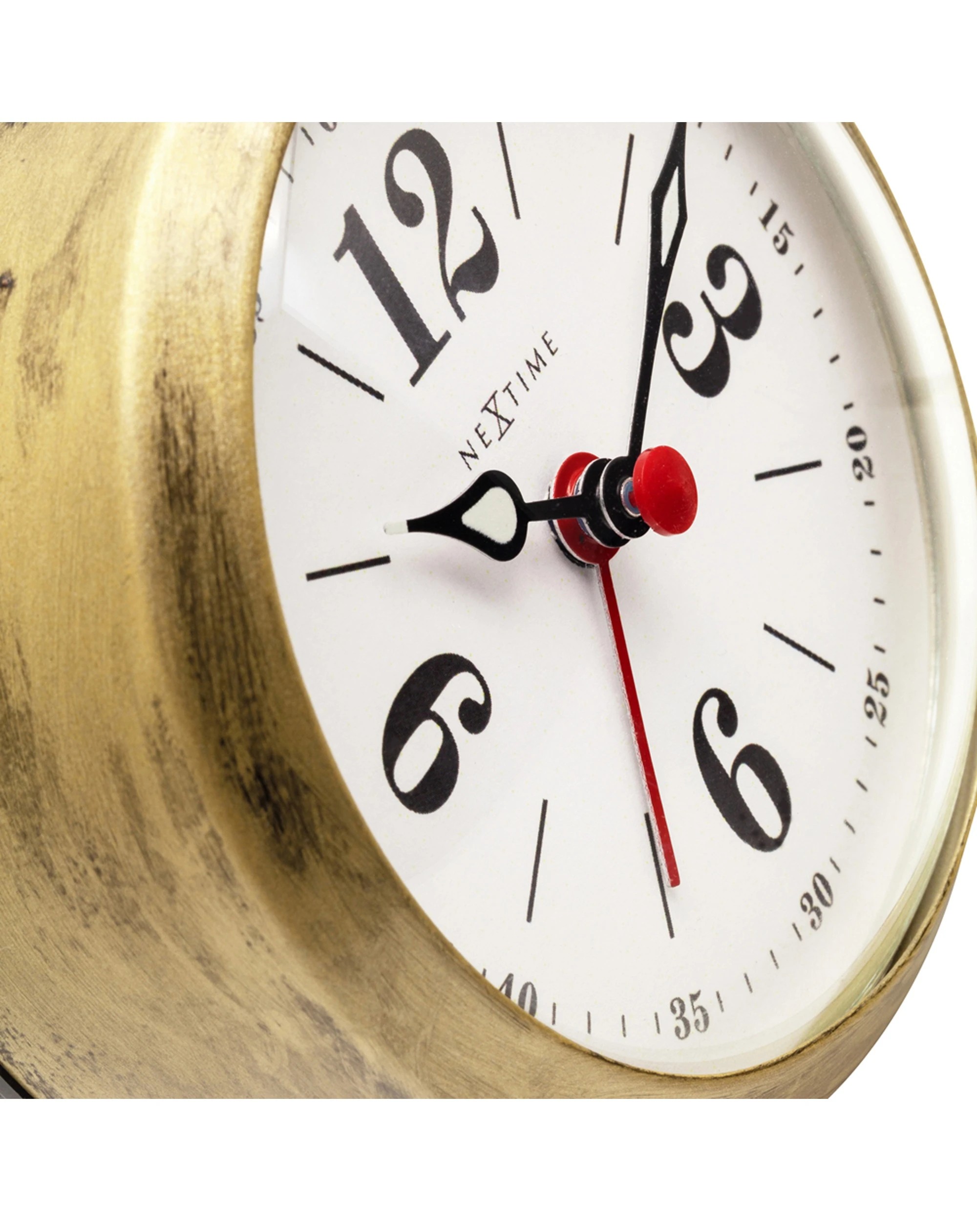 6 NEXTIME Harvey Alarm Clock Metal Case Dome Glass Luminous Hands Silent - Gold, 6 of 8