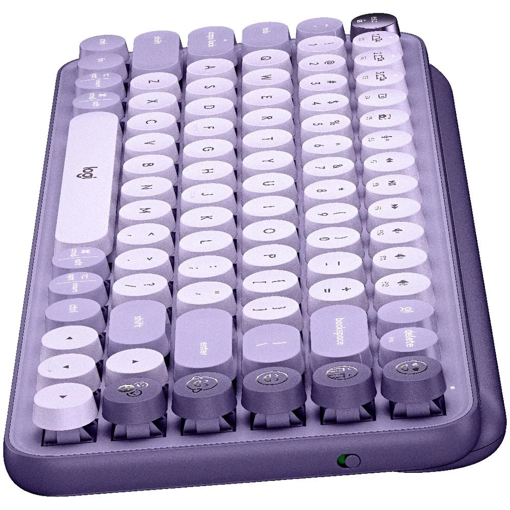 3 Logitech POP Keys Wireless Keyboard Lavender, 3 of 7