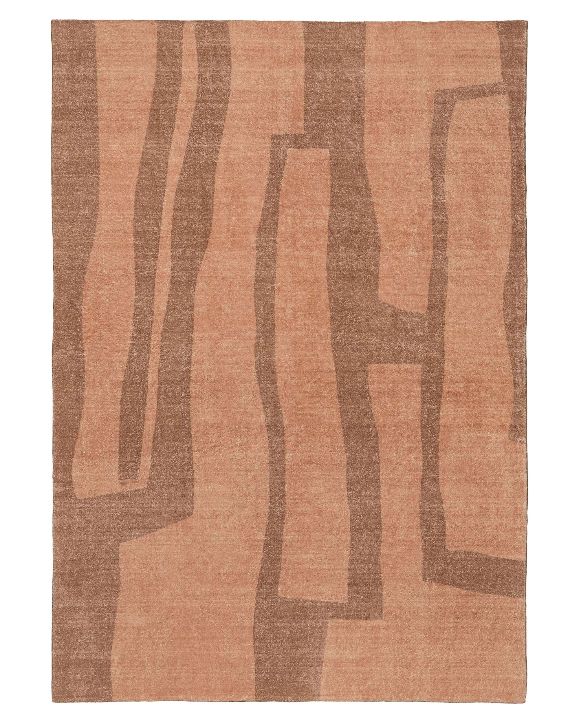 1 Loopsie Roxbury Printed Washable Rug - Brown, 1 of 8