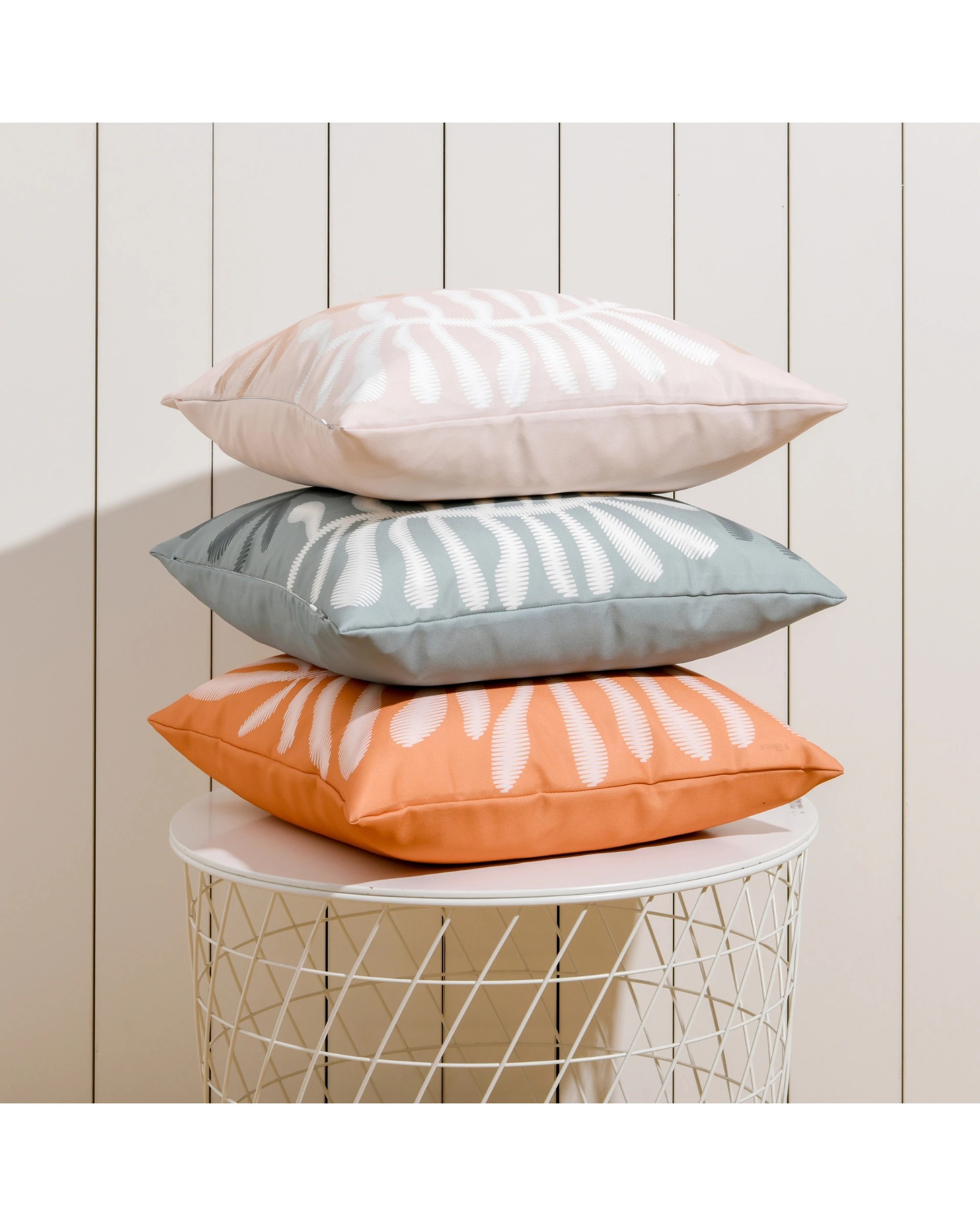 6 Vibes Fennel Printed Outdoor Cushion 50x50cm - Terracotta, 6 of 7