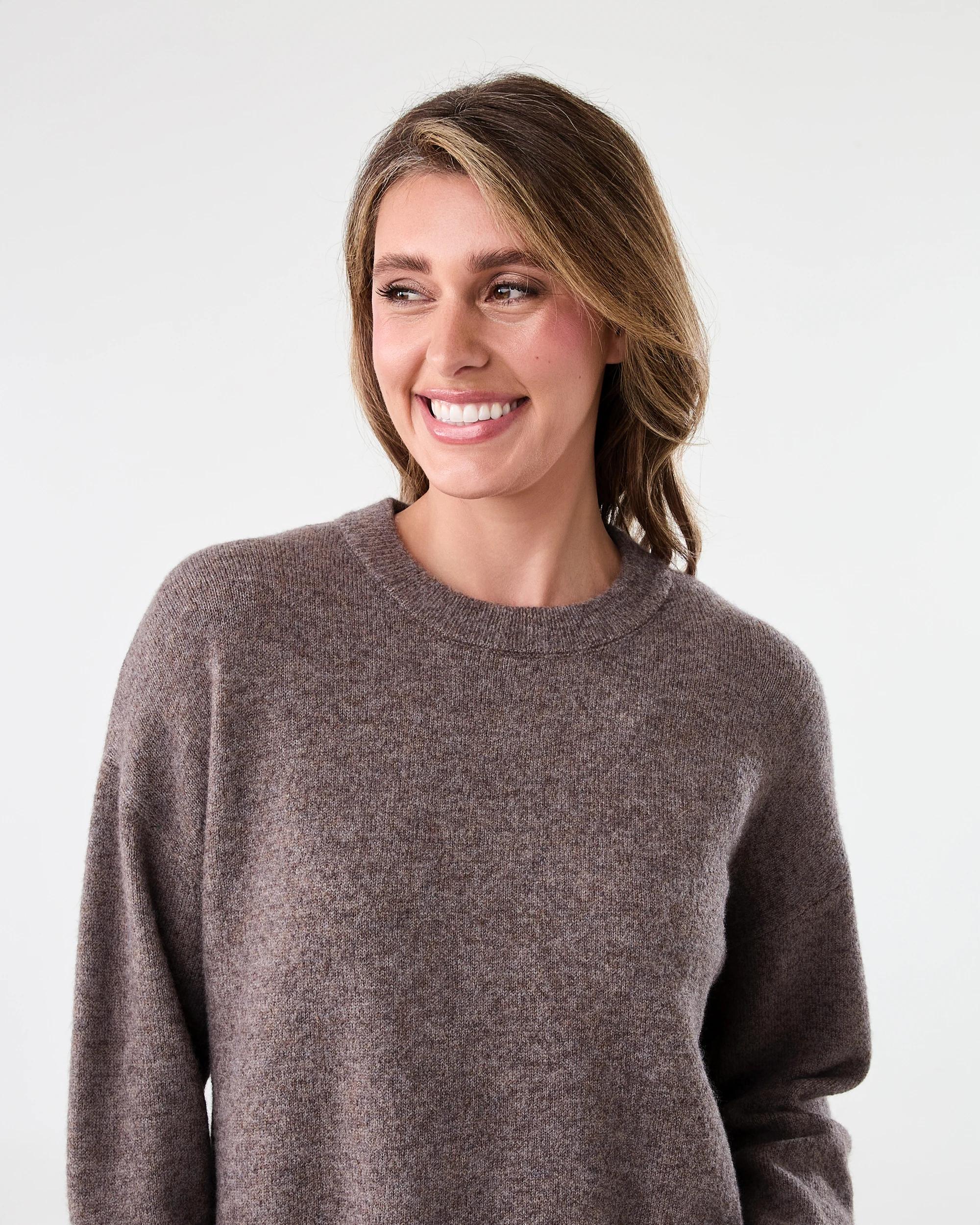 4 Relaxed Jumper Brn Marle, 4 of 7