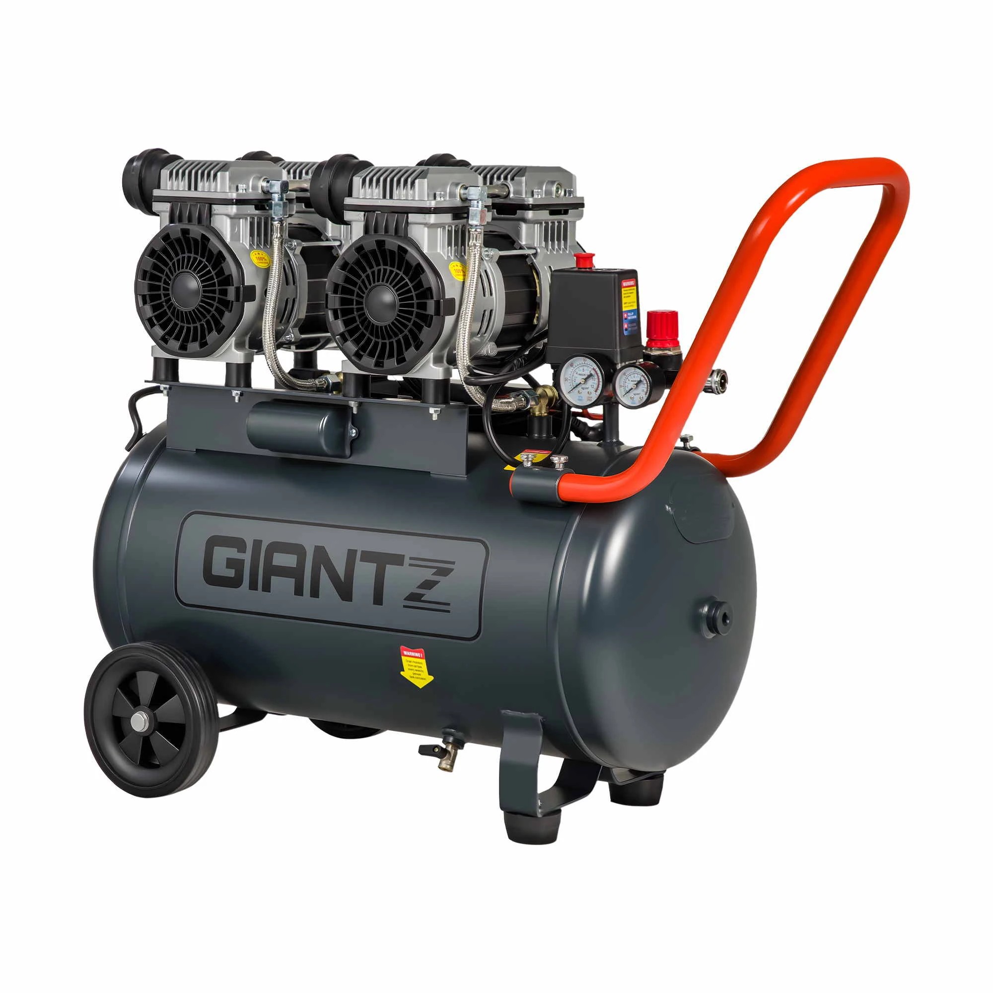 1 Giantz 50L Air Compressor Quiet 3.0HP Oil-Free Portable Tyre Inflator 200L/Min - Grey, 1 of 8