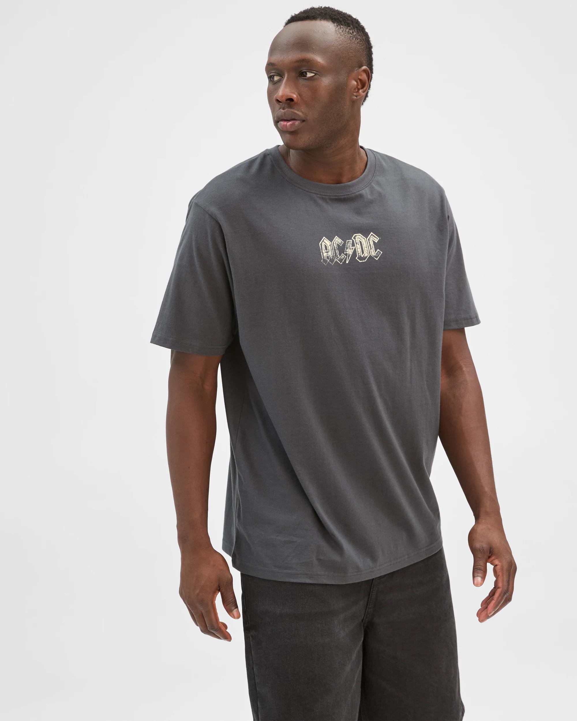 4 AC/DC Australian Cotton Short Sleeve T-Shirt WASHED BLACK, 4 of 7