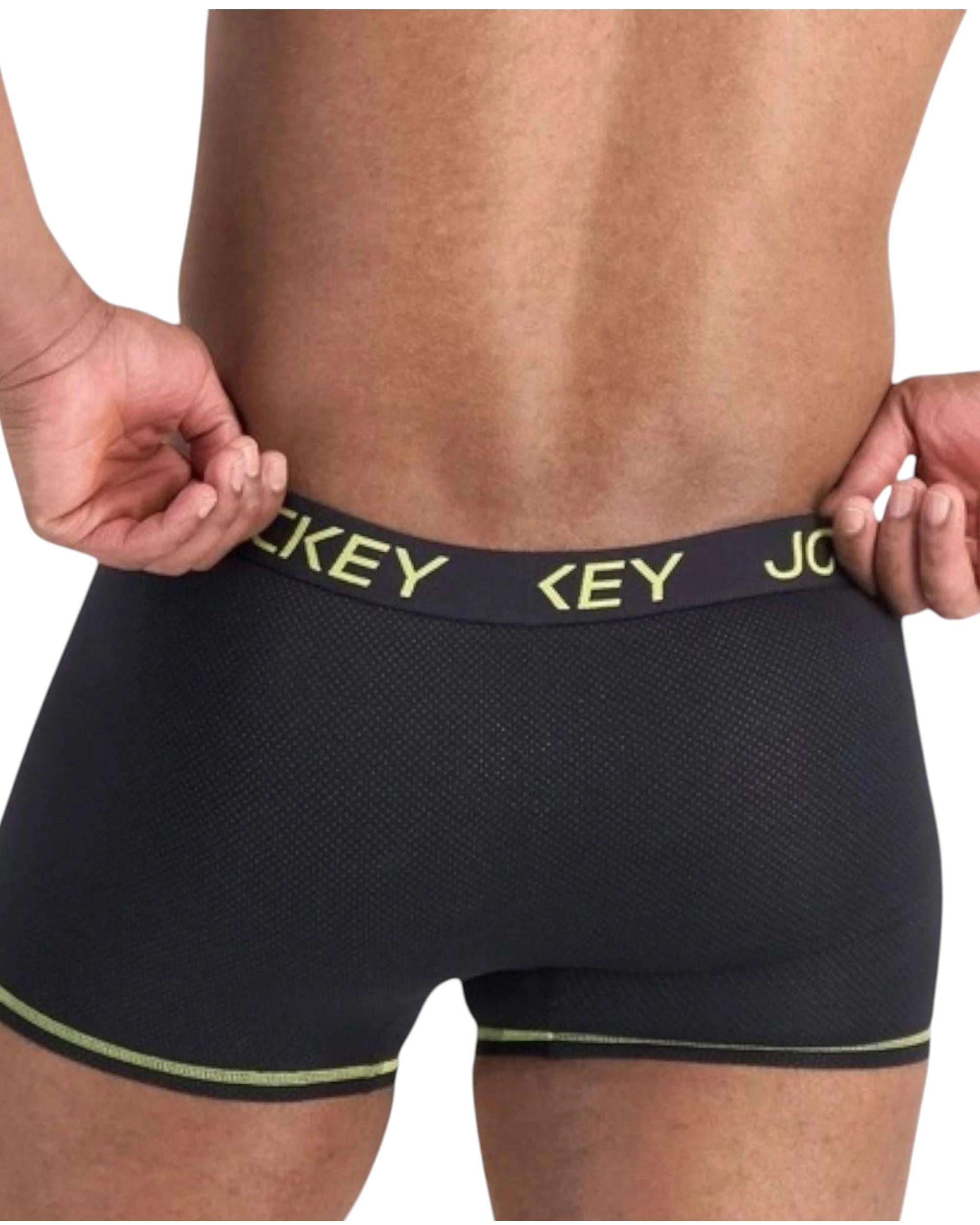 4 Jockey 4 Pack Mens Performance Active Trunk Cotton Underwear BLACK, 4 of 5