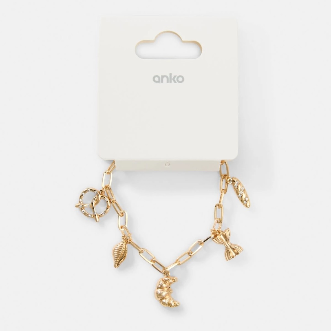 4 Carb Charms Bracelet - Gold Tone, 4 of 4