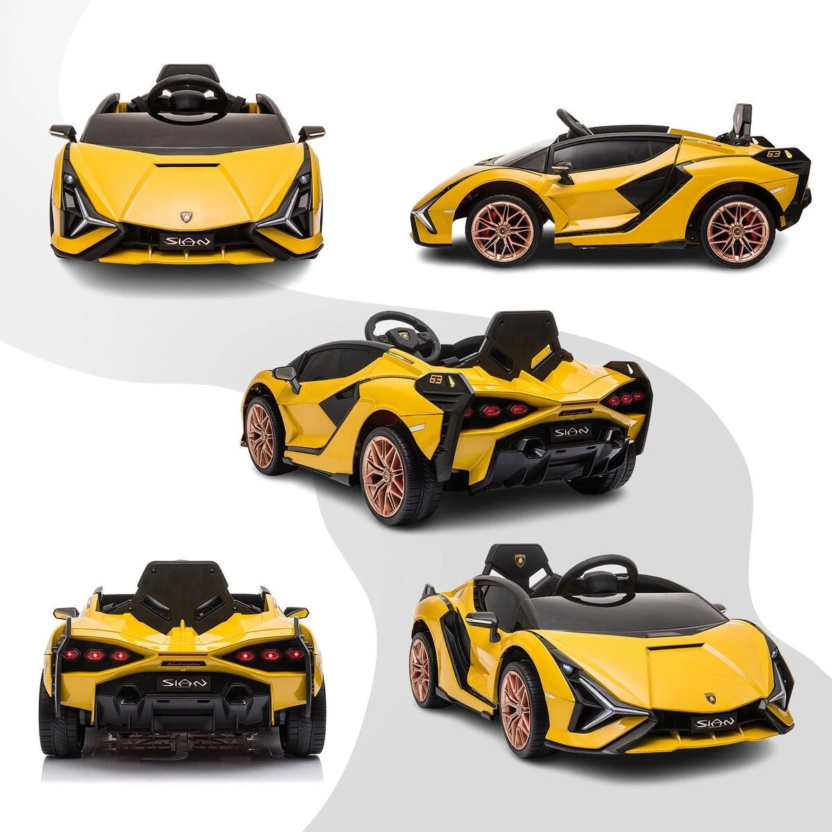 2 Lamborghini Electric Ride On Car Lamborghini Sian Licensed, 2 of 4