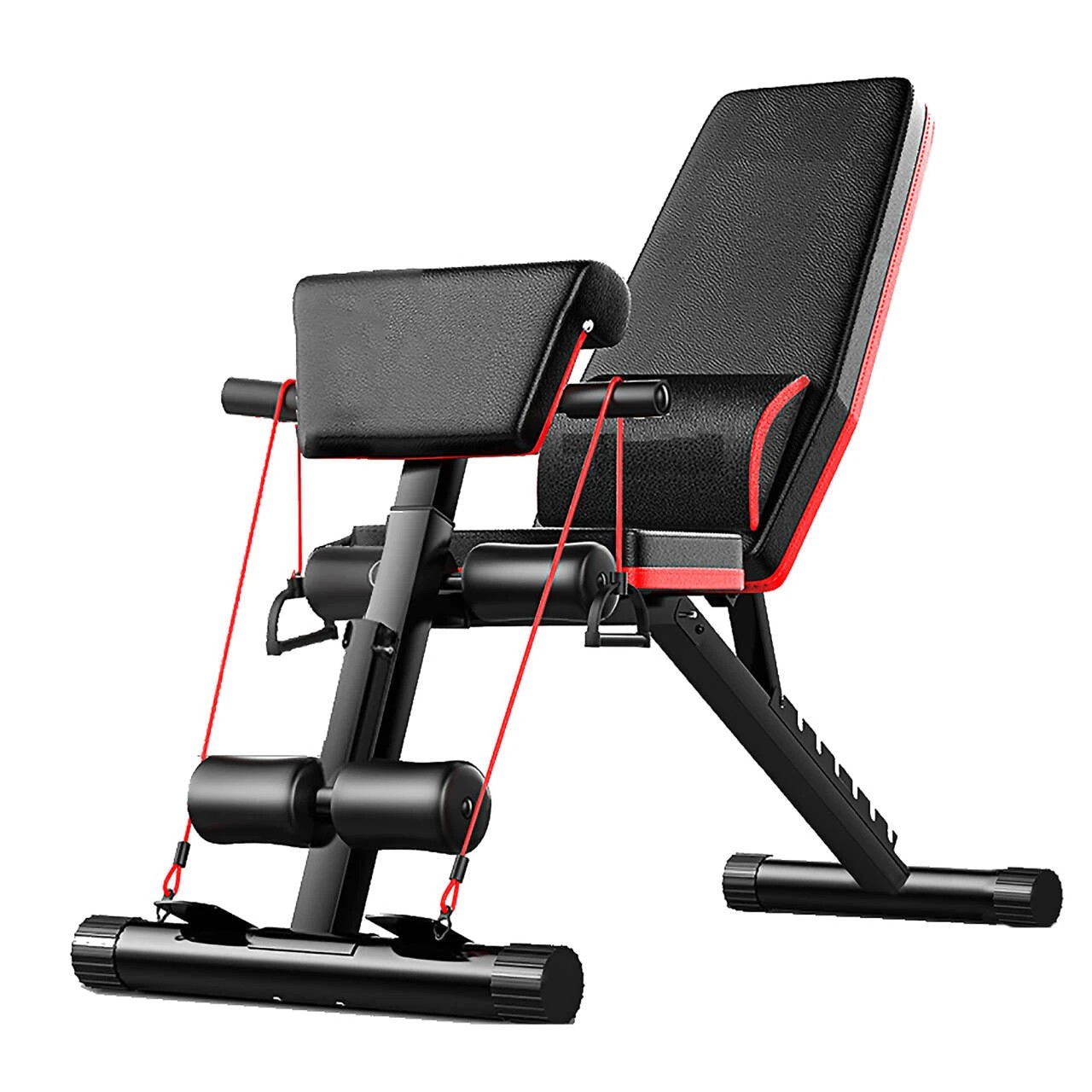 1 Fitness Master Adjustable Weight Abdominal Bench Situp Back Support Fitness Flat Gym Exercise, 1 of 8