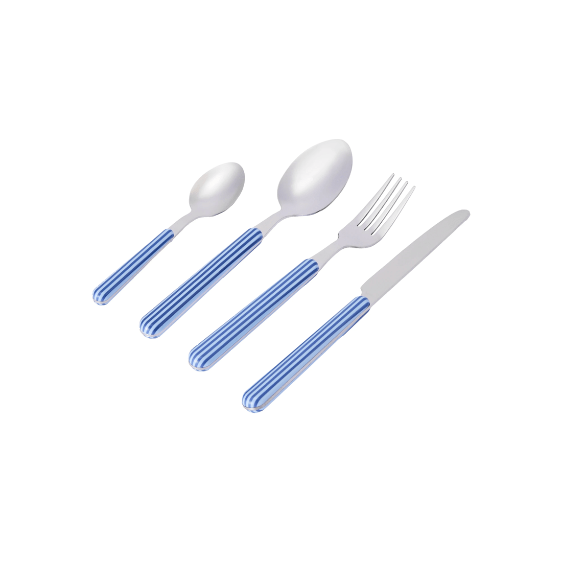 1 16 Piece Blue Stripe Cutlery Set, 1 of 5