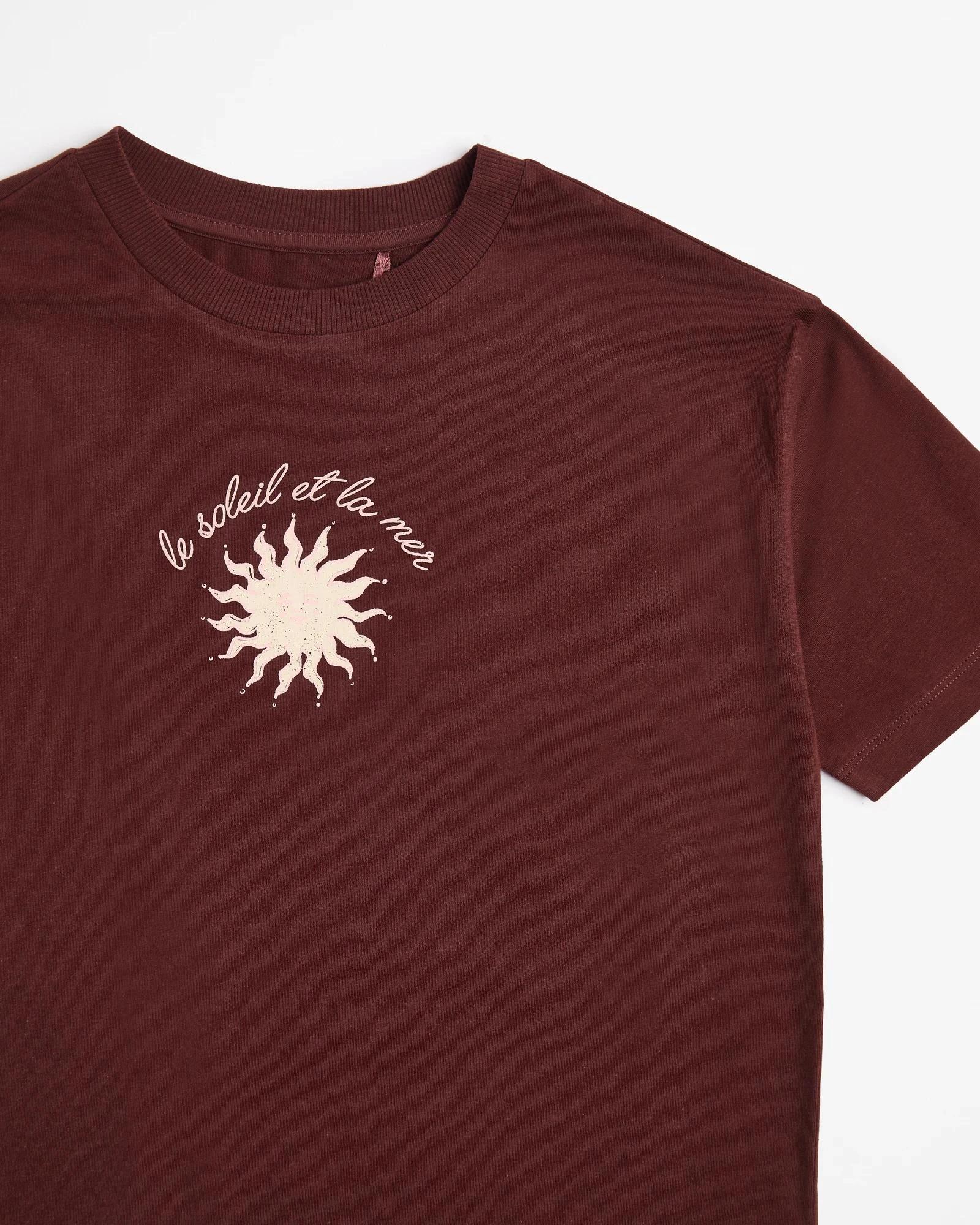 2 Target Australian Cotton Longline Print T-shirt BROWN SUN, 2 of 3