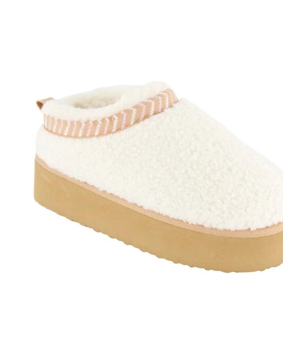 Scuff Platform Trim Slippers