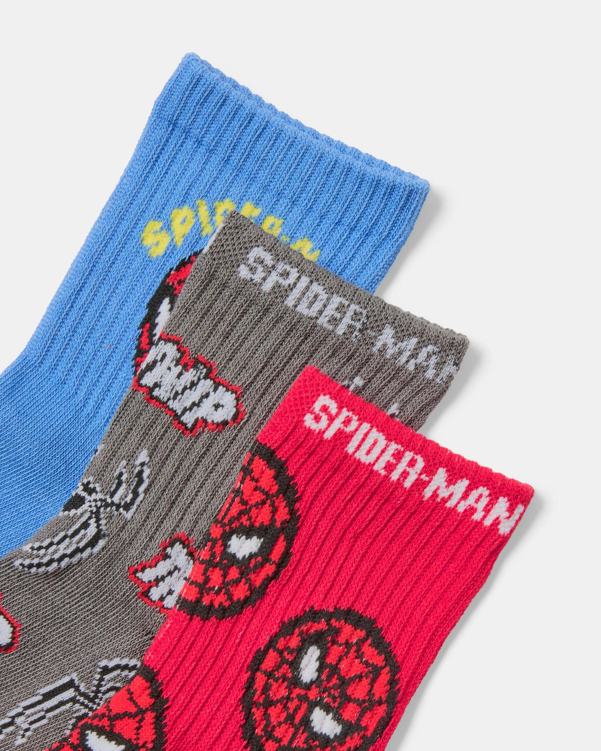2 3 Pack Spider-Man License Crew Socks Spider Man, 2 of 3