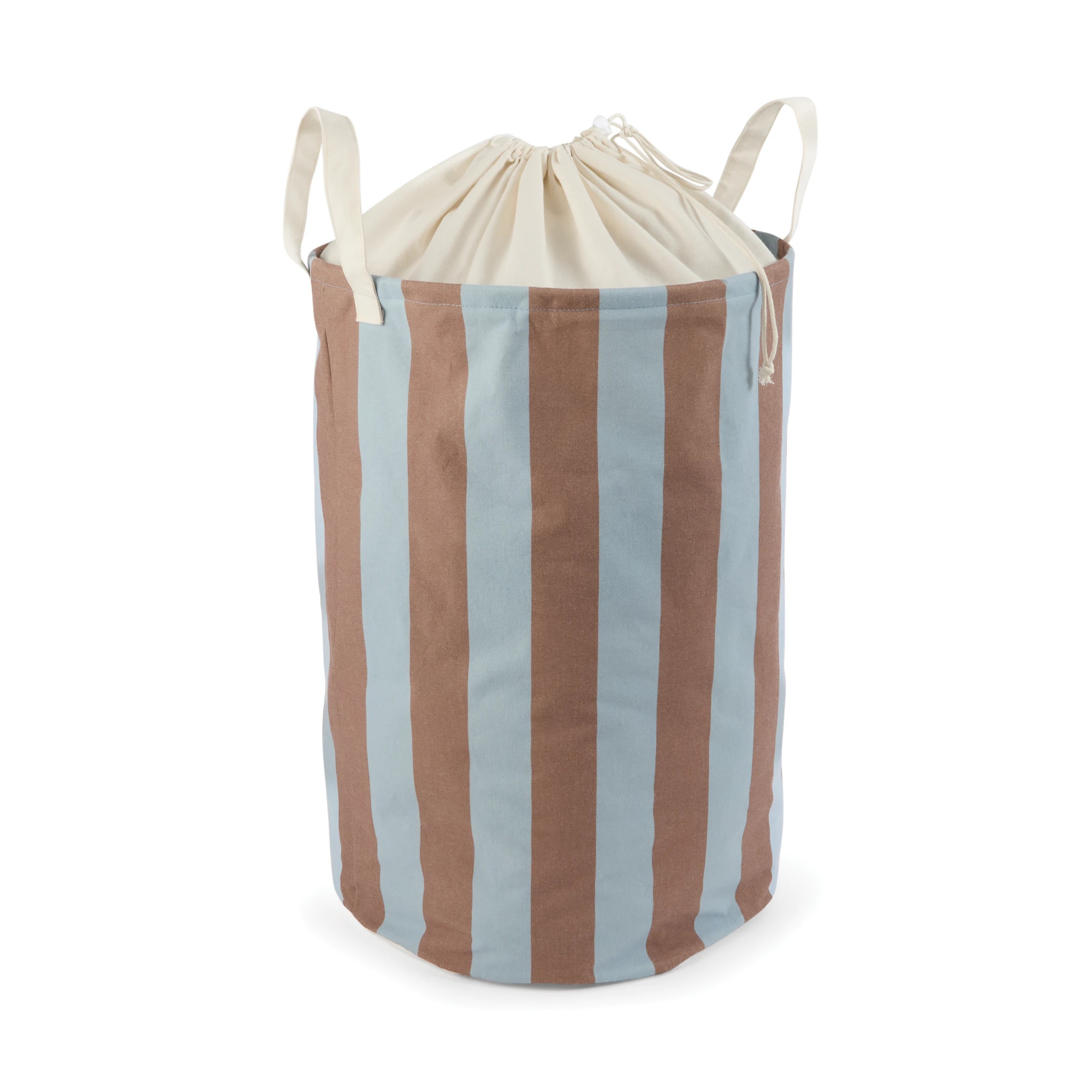 3 Striped Pop Up Laundry Hamper - Chocolate and Blue, 3 of 9