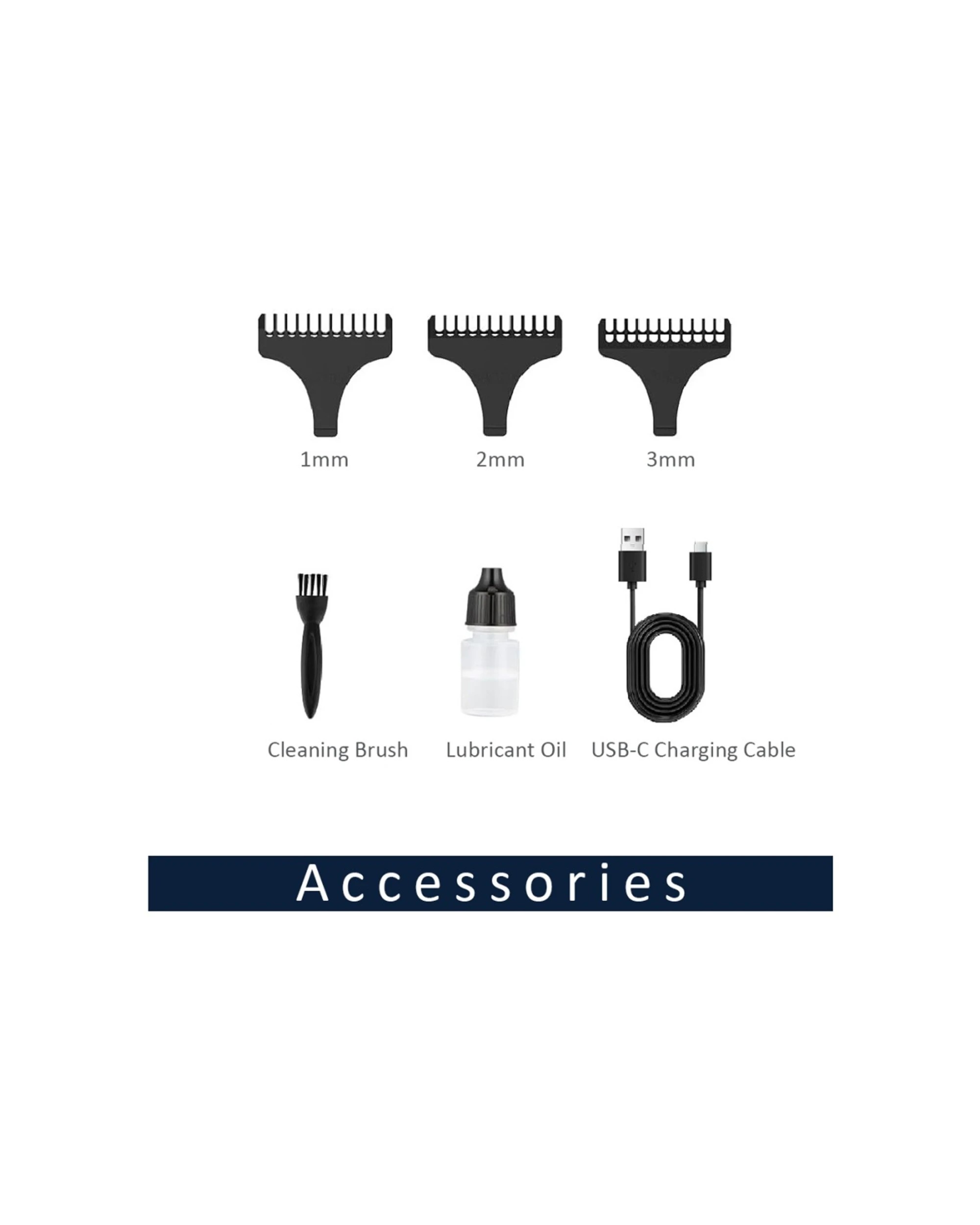 3 Sansai Cordless Beard Trimmer Ultra Quiet Digital Display 800mAh Battery - Metallic, 3 of 3