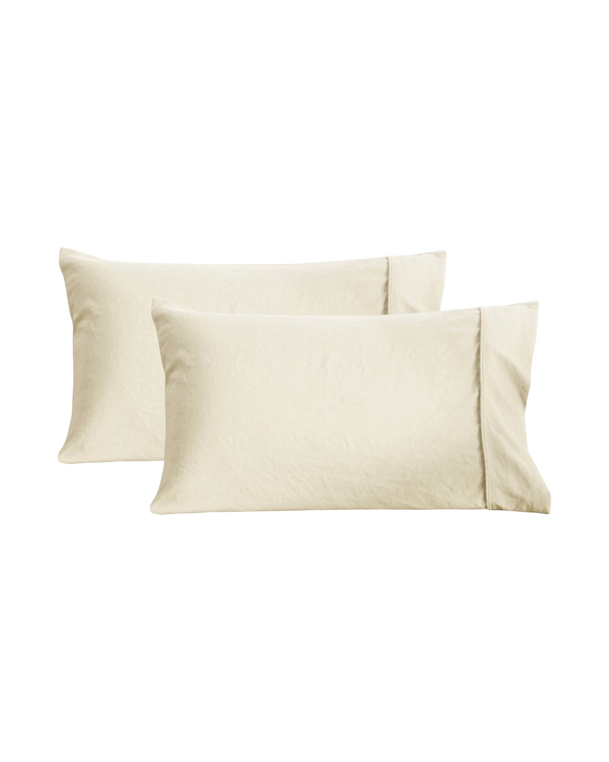 4 Dreamaker Superfine Washed Microfibre Standard Pillowcase Twin Pack - Natural, 4 of 4