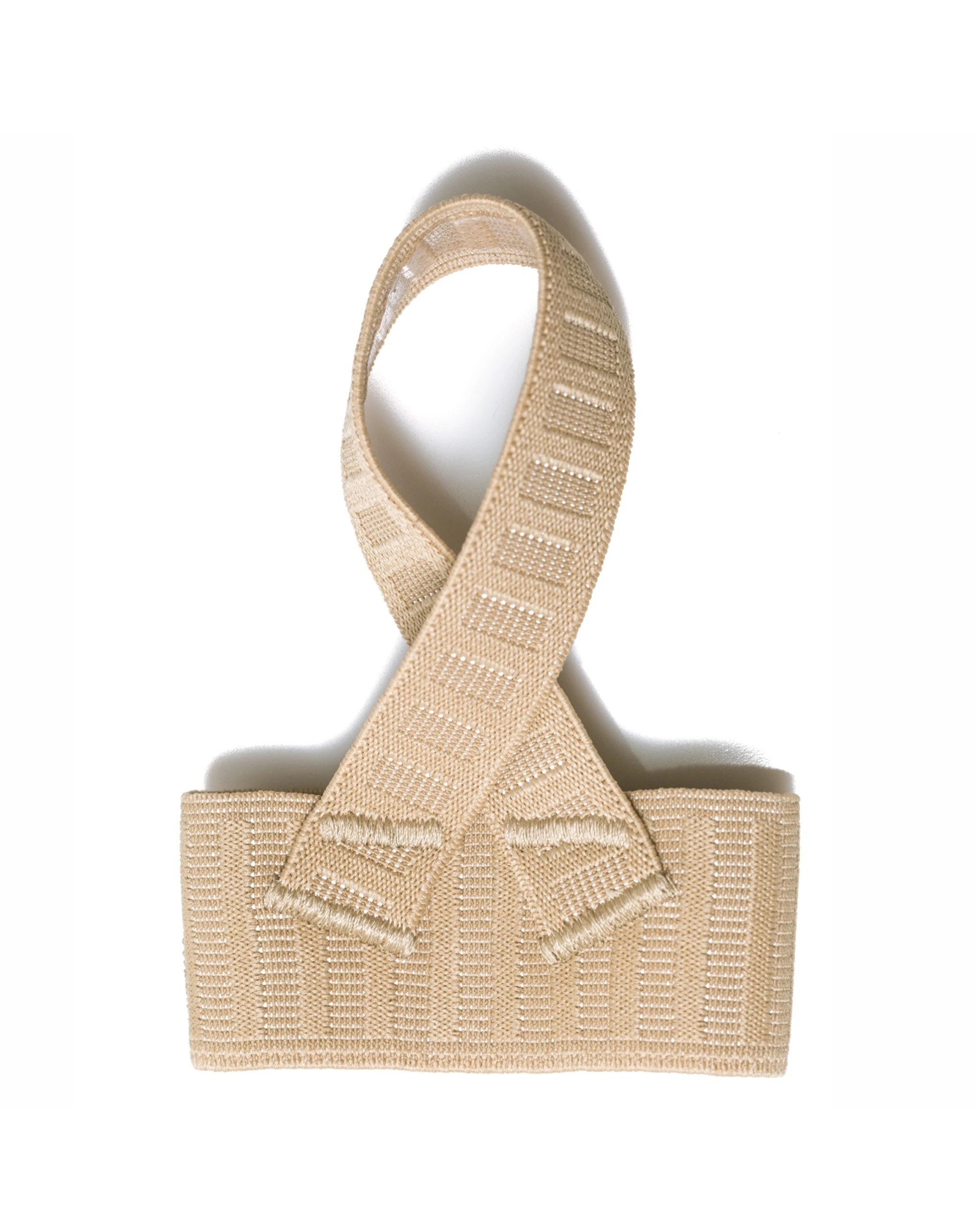 1 Tulis X Brace Plantar Fasciitis Strap Elastic Arch Support With Silicone Youth - Beige, 1 of 3