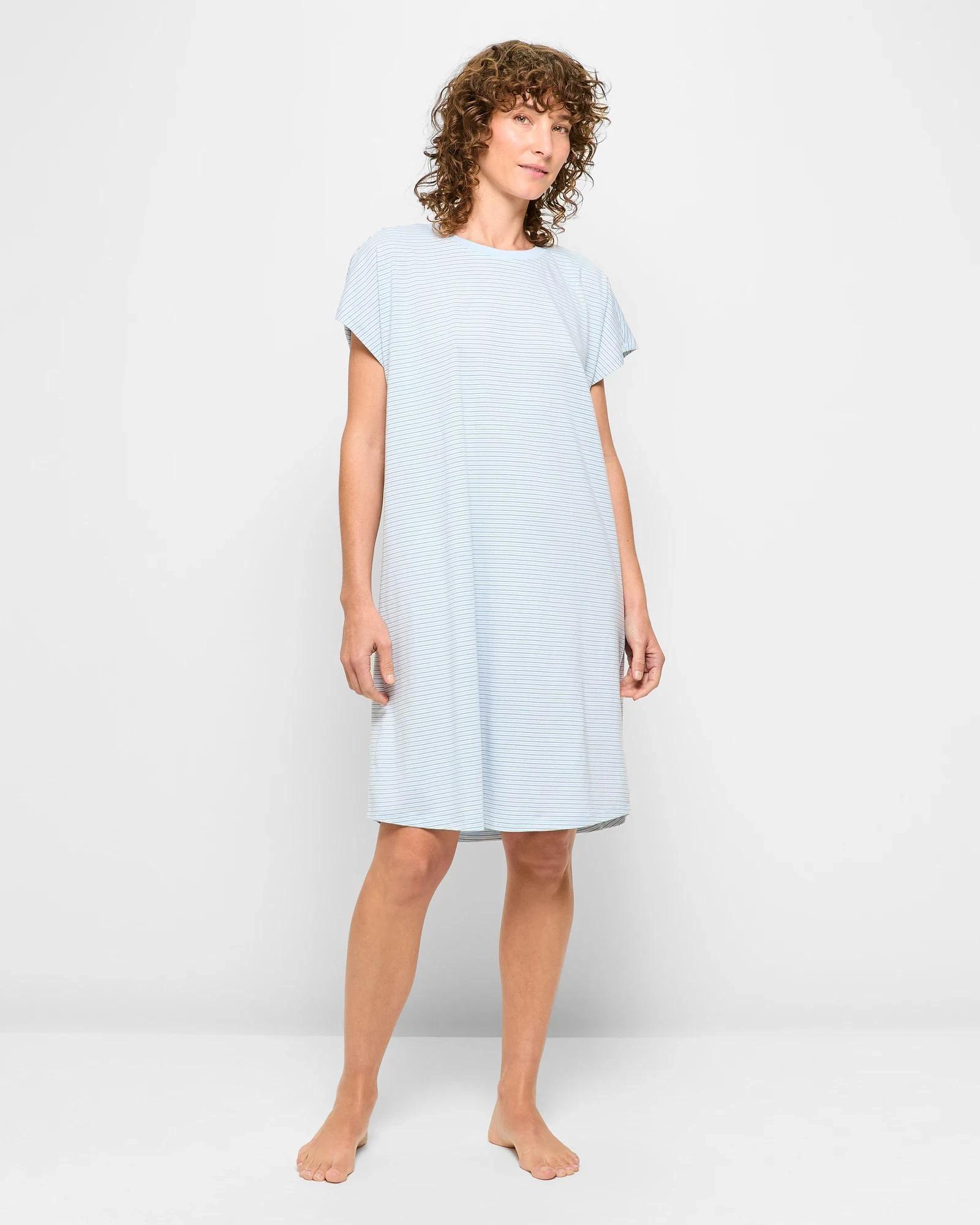 2 Target Australian Cotton T-Shirt Nightie SAGE STRIPE/BLUE, 2 of 5