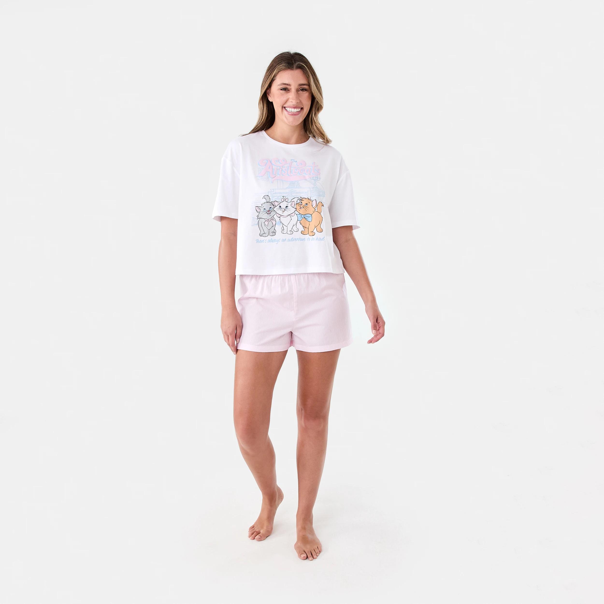 7 The Aristocats License Short Sleeve Knit Top and Woven Shorts Pyjama Set Aristocats, 7 of 7