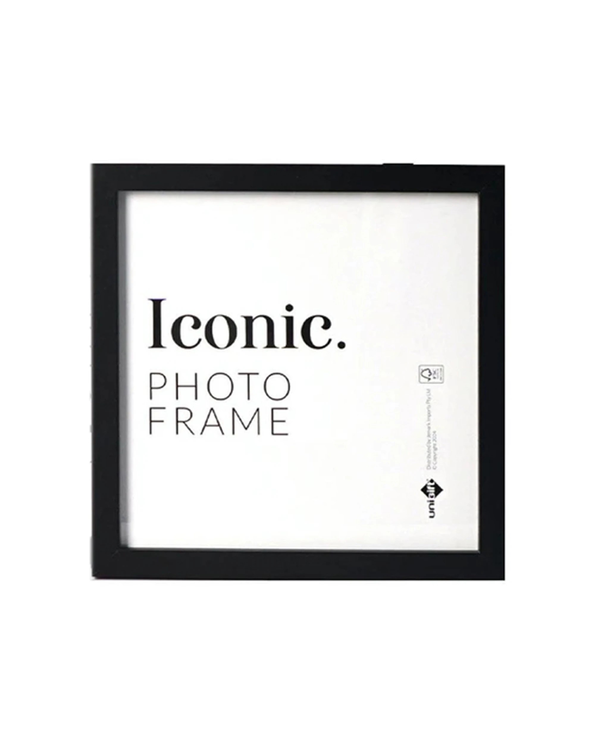 1 Unigift Iconic Portrait Landscape Photo/Picture/Artwork Frame Home Decor 8x8/20x20cm - Black, 1 of 1