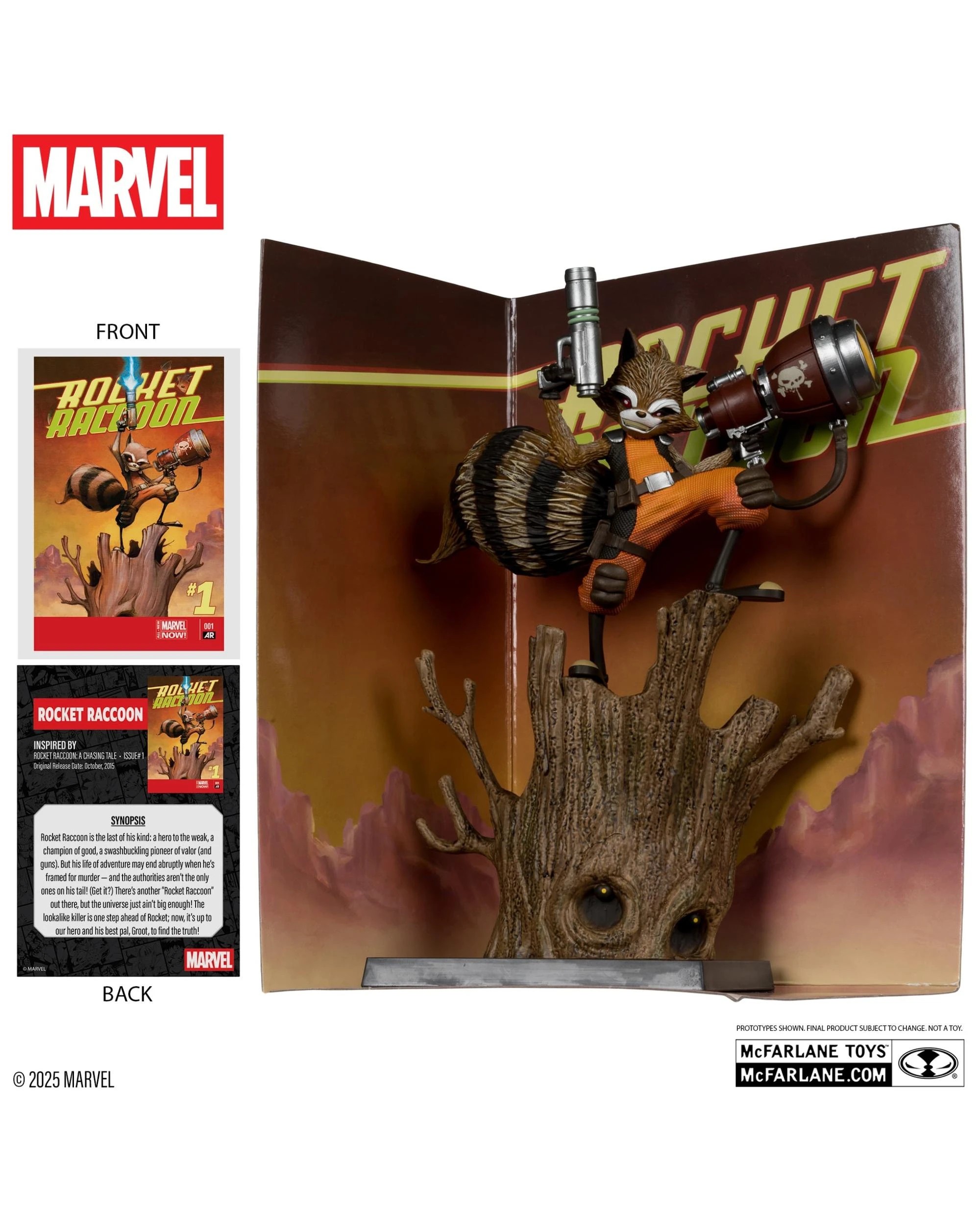 3 Marvel Rocket Raccoon #1 Chasing Tale 1:6 Scale Figure, 3 of 10