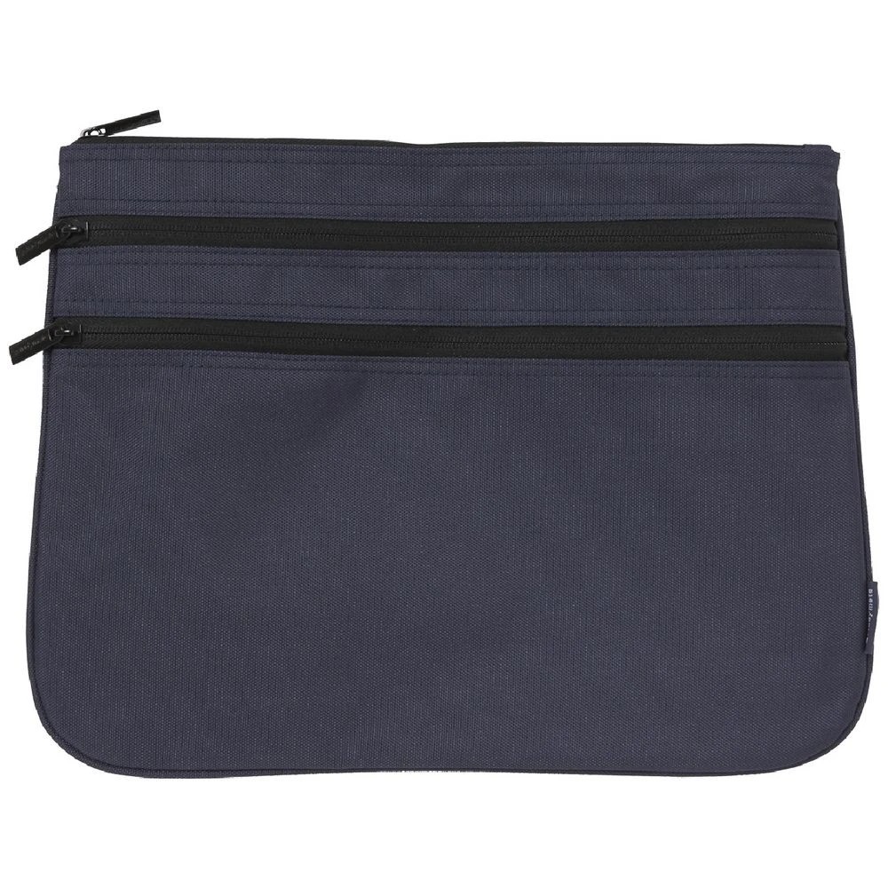 1 Studymate Triple Zip Pencil Case Navy, 1 of 4