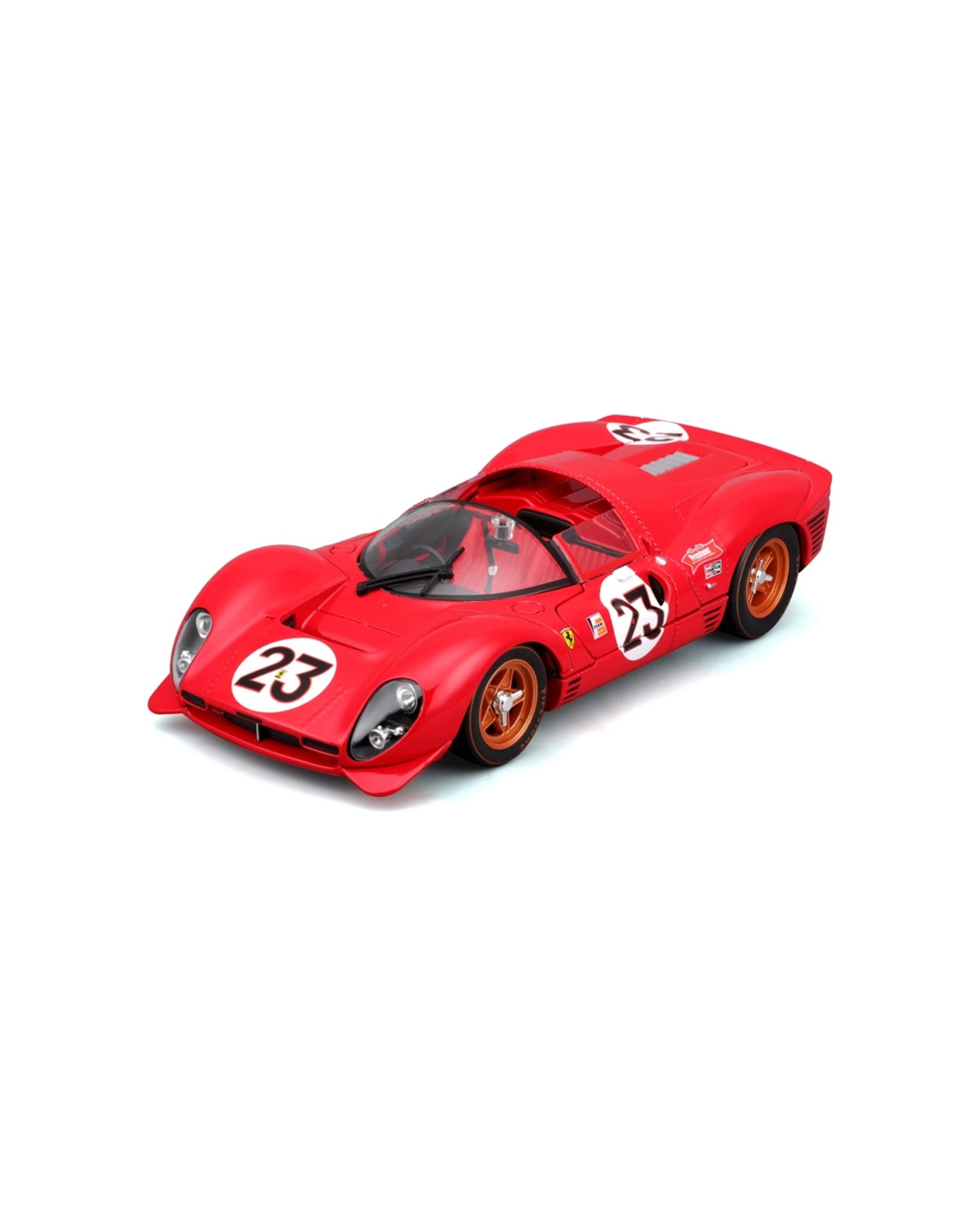 1 Bburago Model Kit 1967 Ferrari 330 P4 Daytona Classic Car - Red, 1 of 7