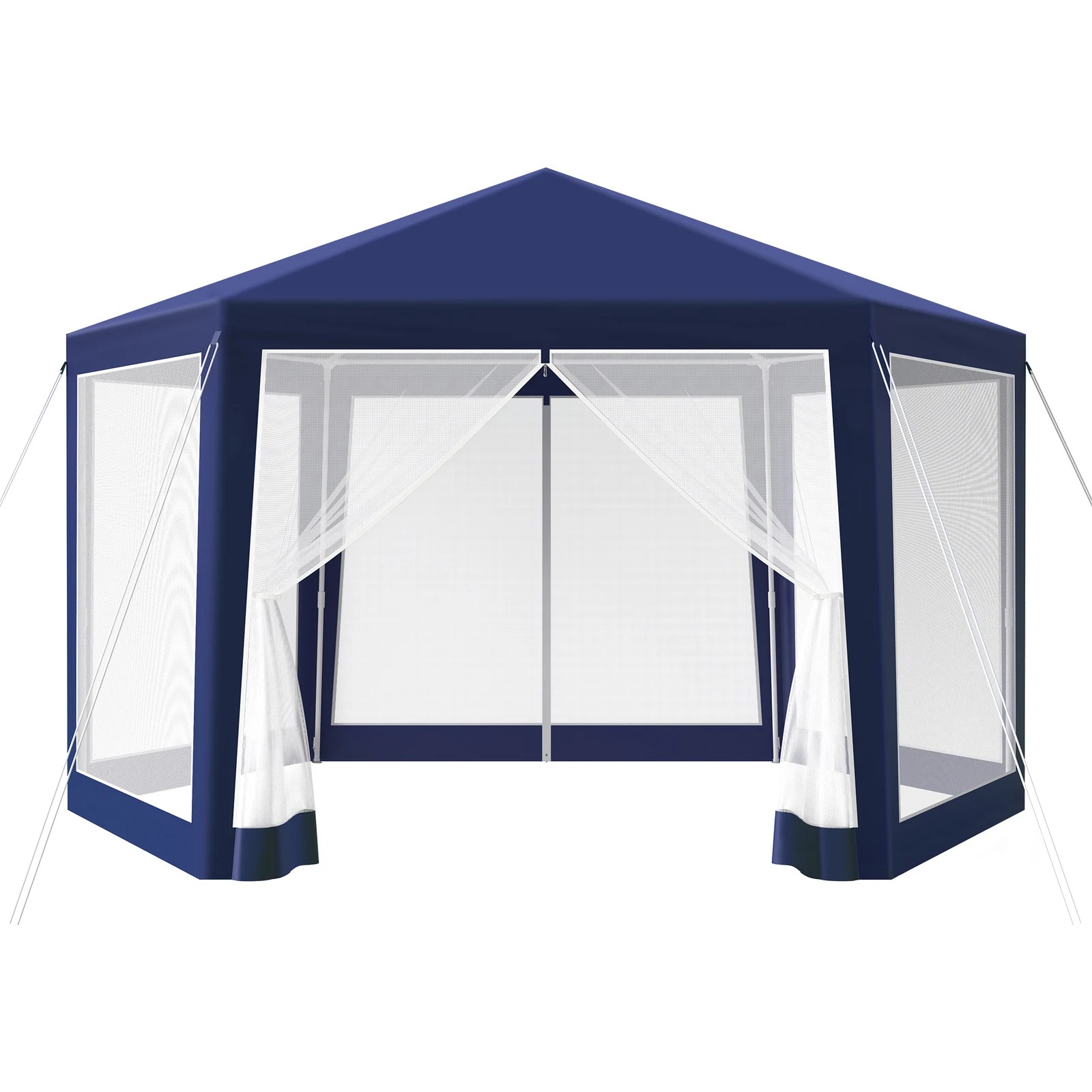 1 Alfordson Gazebo 2x2m Outdoor Camping Marquee Canopy Mesh Wall Portable - Blue, 1 of 10