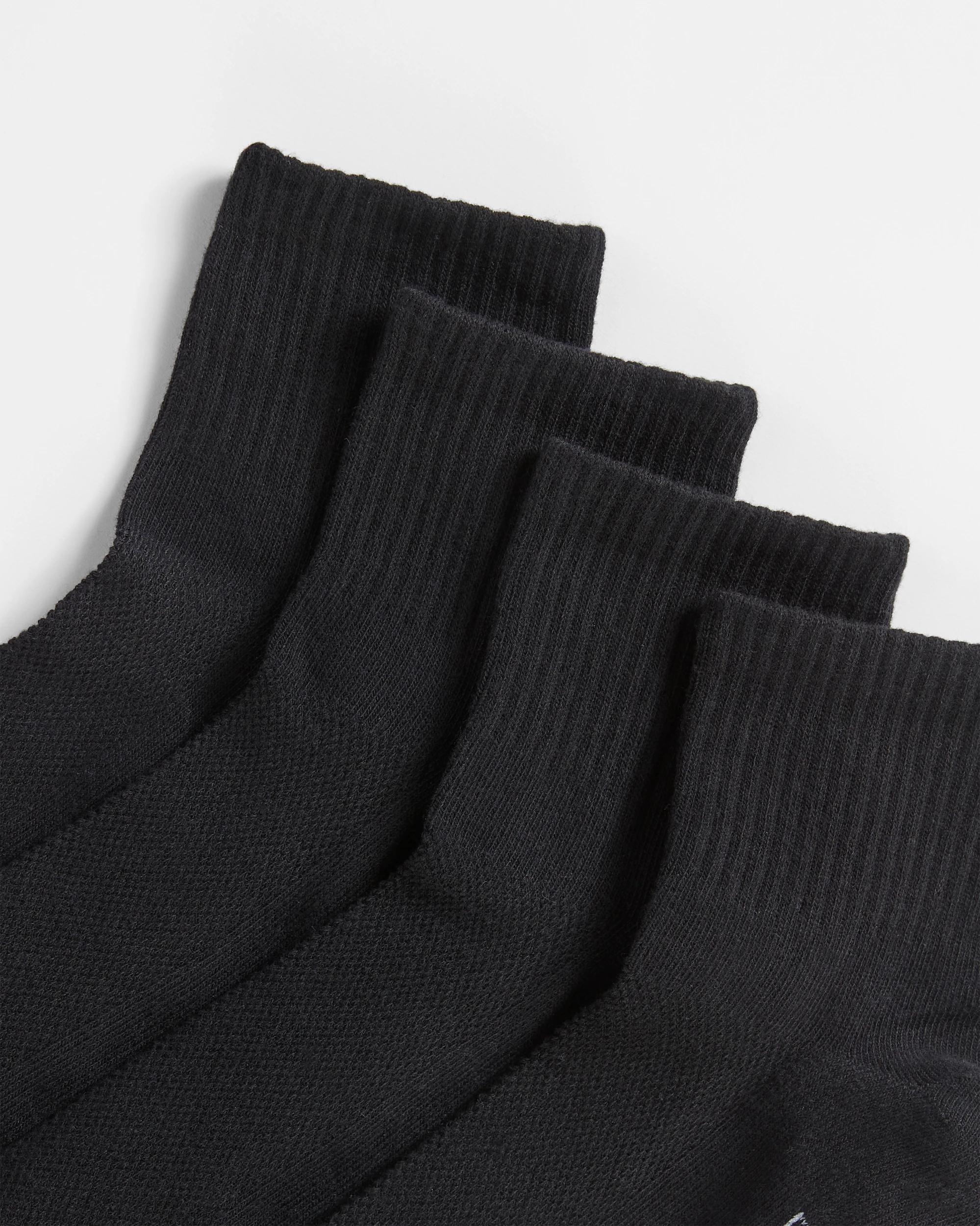 2 Mens Logo Lightweight Quarter Crew 4 Pack - Bonds BLACK, 2 of 3