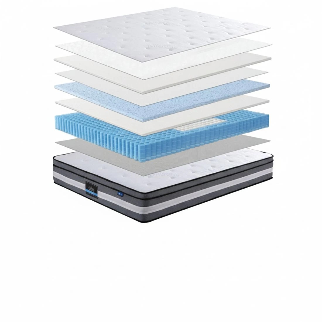 4 Giselle Bedding 30cm Seaqual Fabric Mattress Gel Foam Pocket Spring Single Size - Multi, 4 of 6