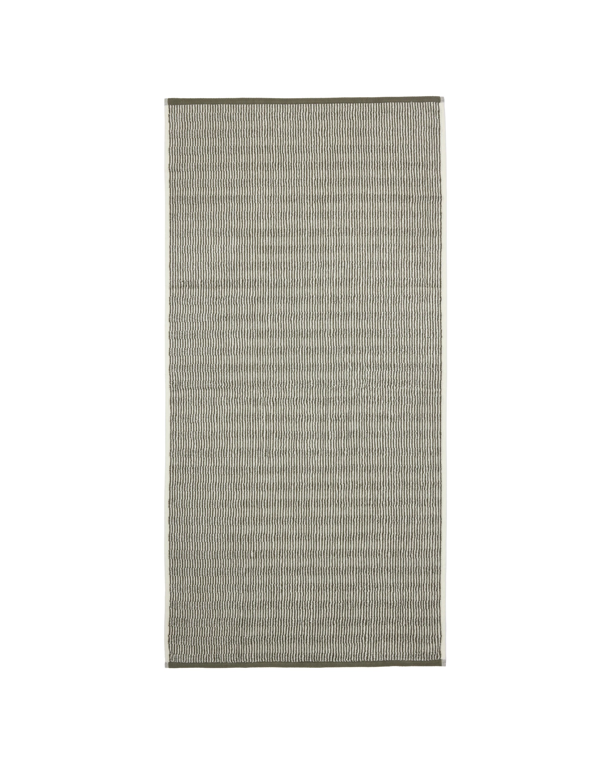 3 Micro Stripe Cotton Bath Towel - Green, 3 of 5