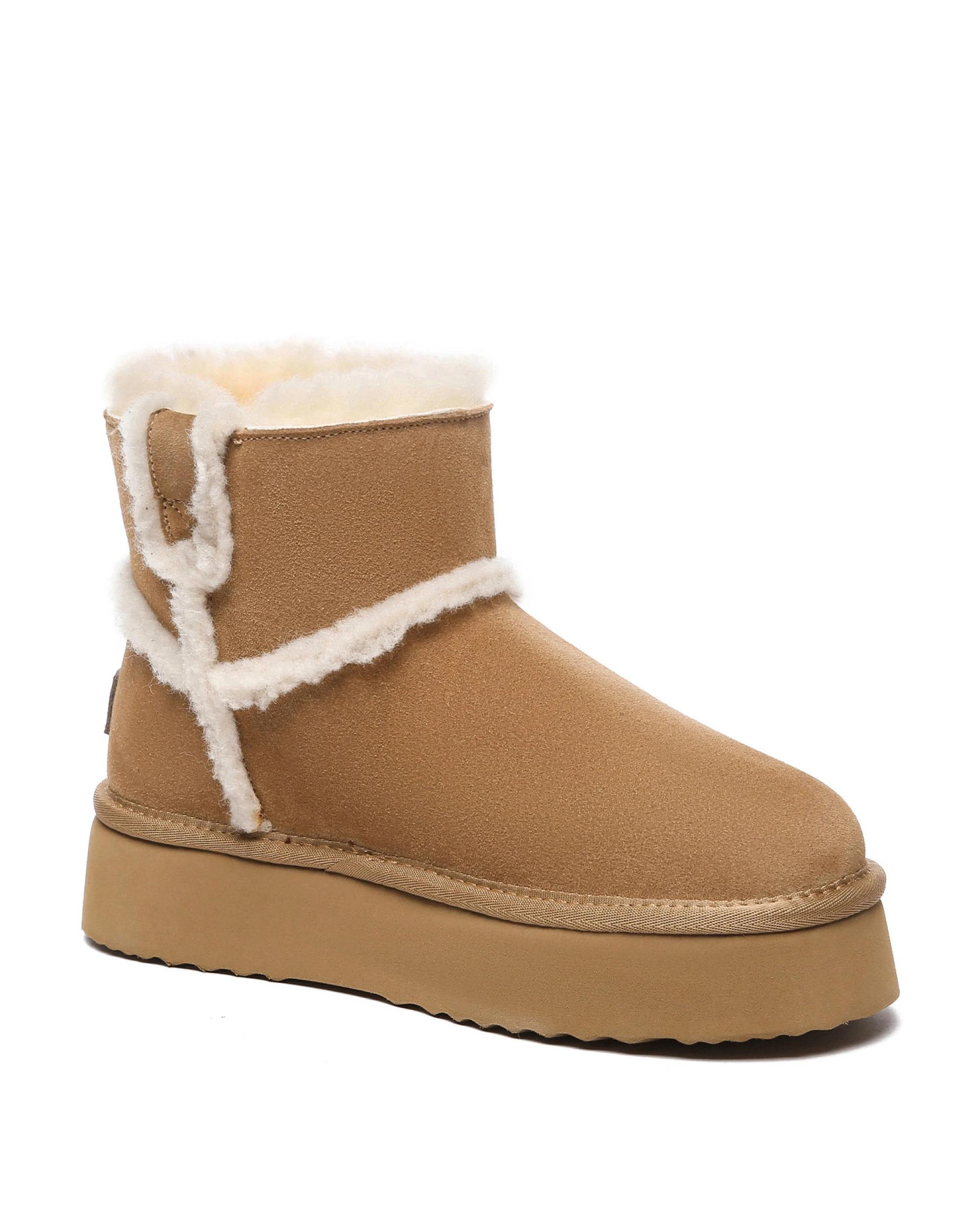 2 Everau Womens Schunck Platform CHESTNUT, 2 of 5