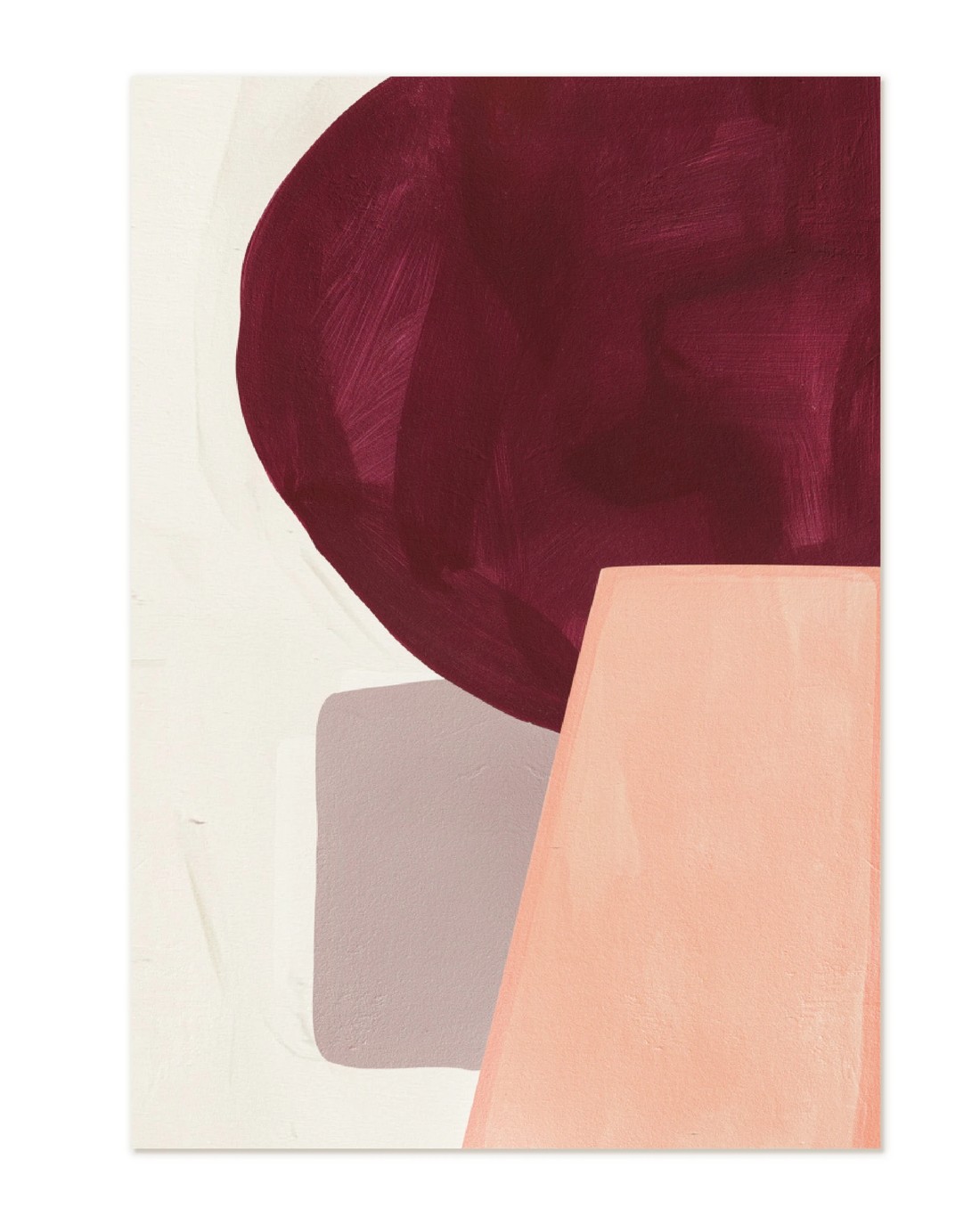 The Wall Art Warehouse - Soft Abstract Shapes III - Stretched Canvas ...
