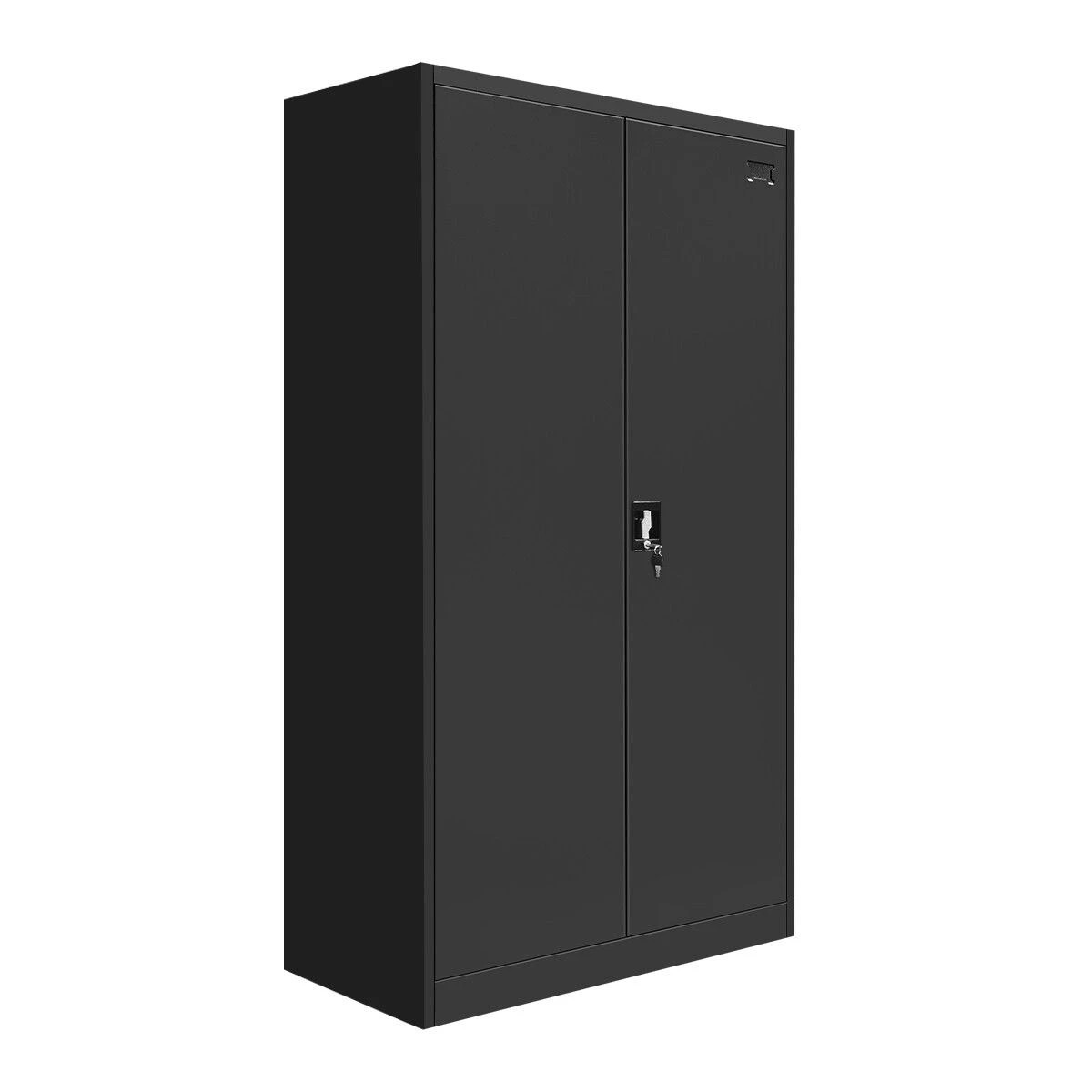 2 Ausway 180cm Steel Filing Cabinet Office Lockable Storage Cupboard 2 Door 4 Shelves, 2 of 4