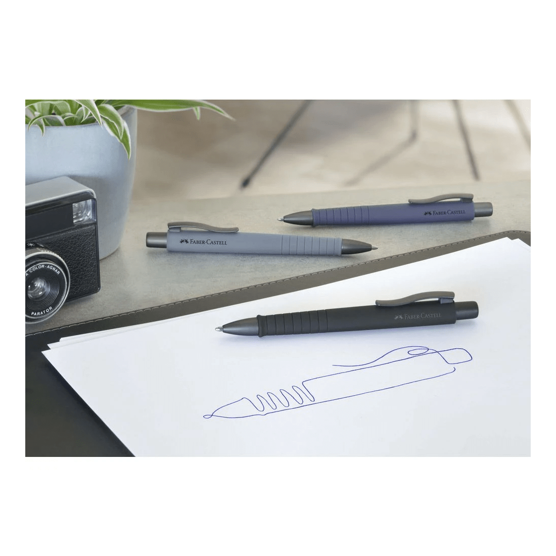 4 Faber-Castell PolyBall Urban XB Ballpoint Pen Stone Grey, 4 of 6