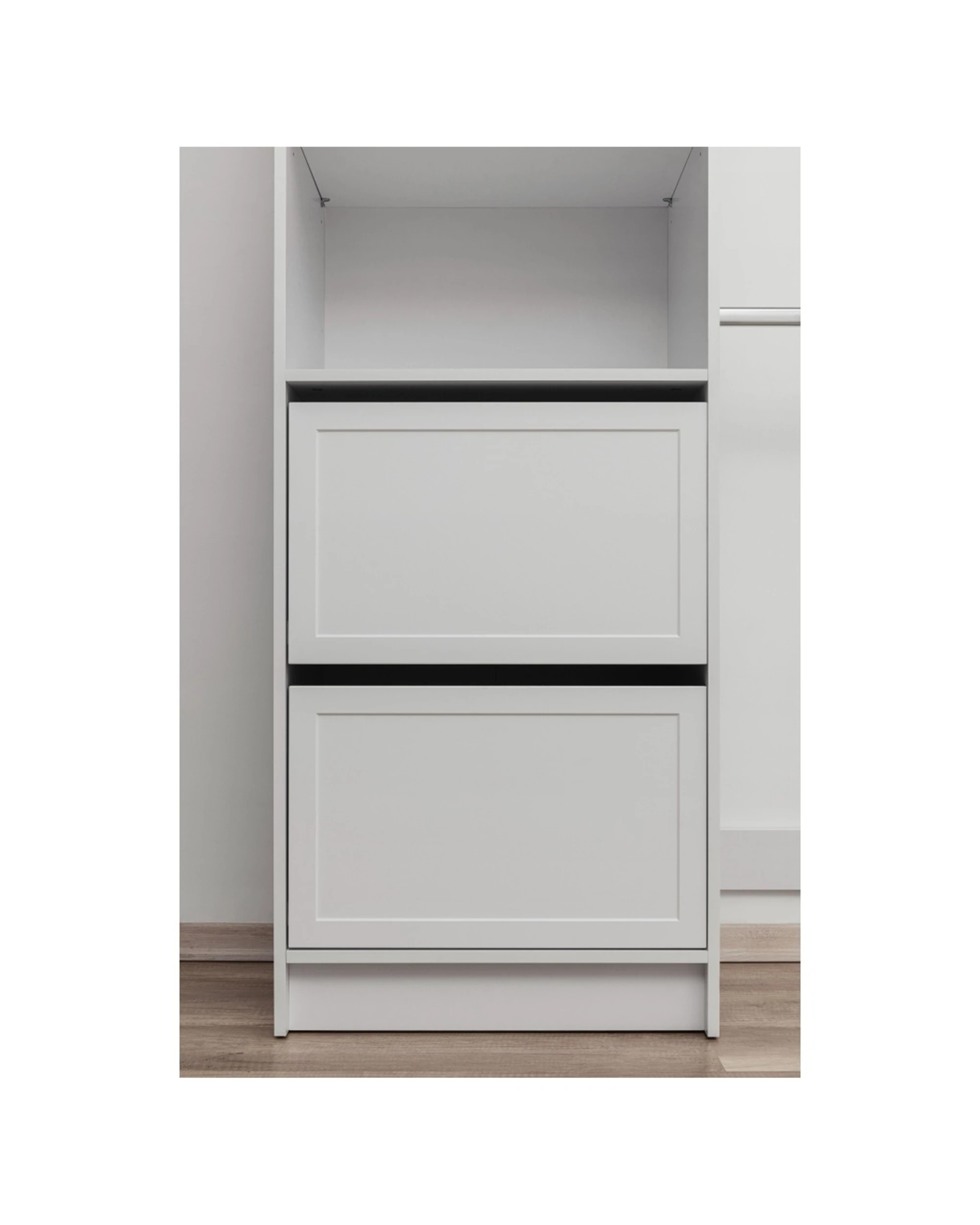 2 European Cabinetry Basel Walk In Wardrobe Kit Hamptons Profile 2000x2000mm - White, 2 of 6