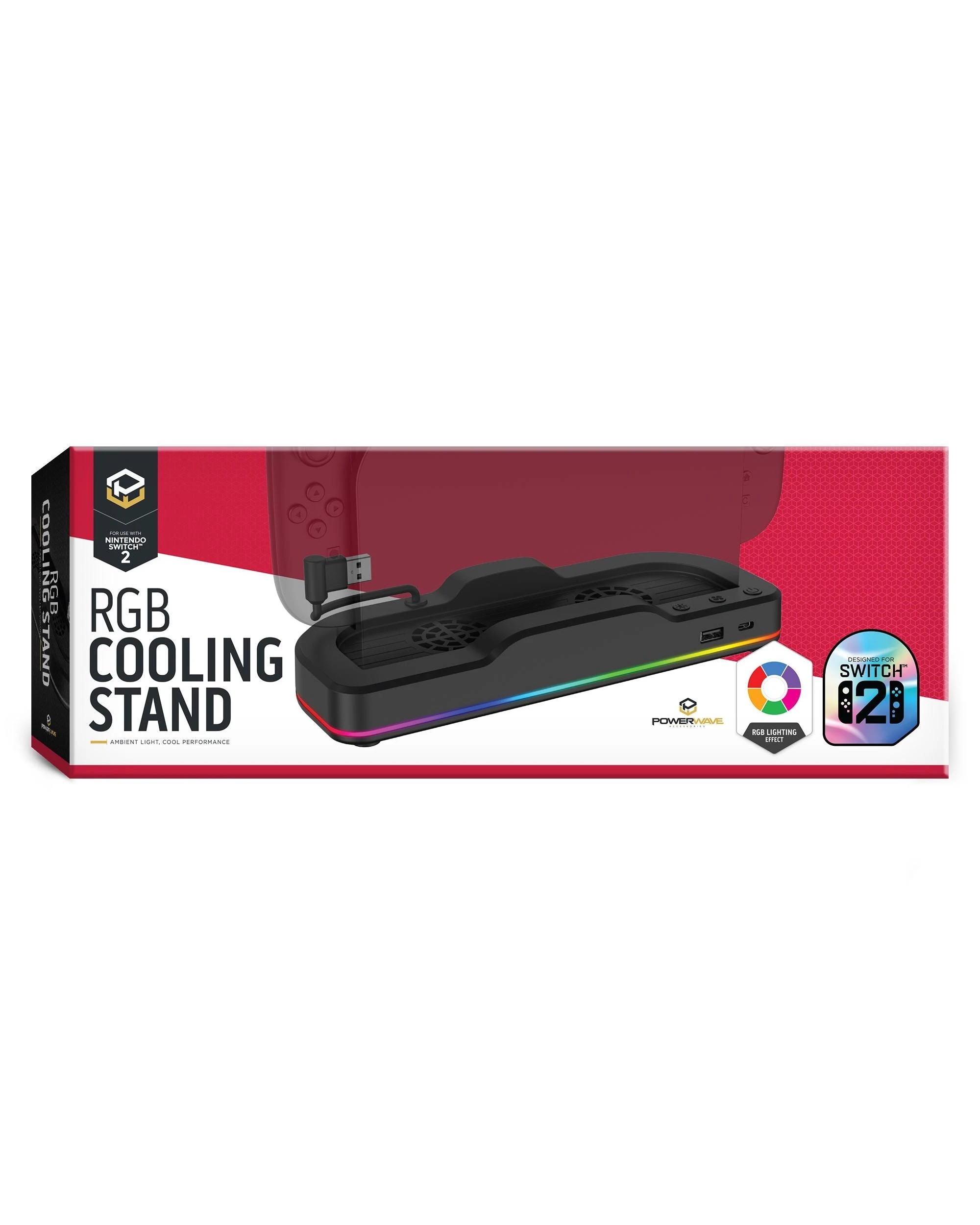 1 Powerwave RGB Cooling Stand for Nintendo Switch 2 - Black, 1 of 10