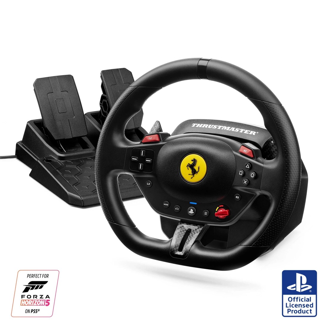 1 Thrustmaster T98-P Ferrari 296 GTB Racing Wheel For Playstation & PC - Black, 1 of 6