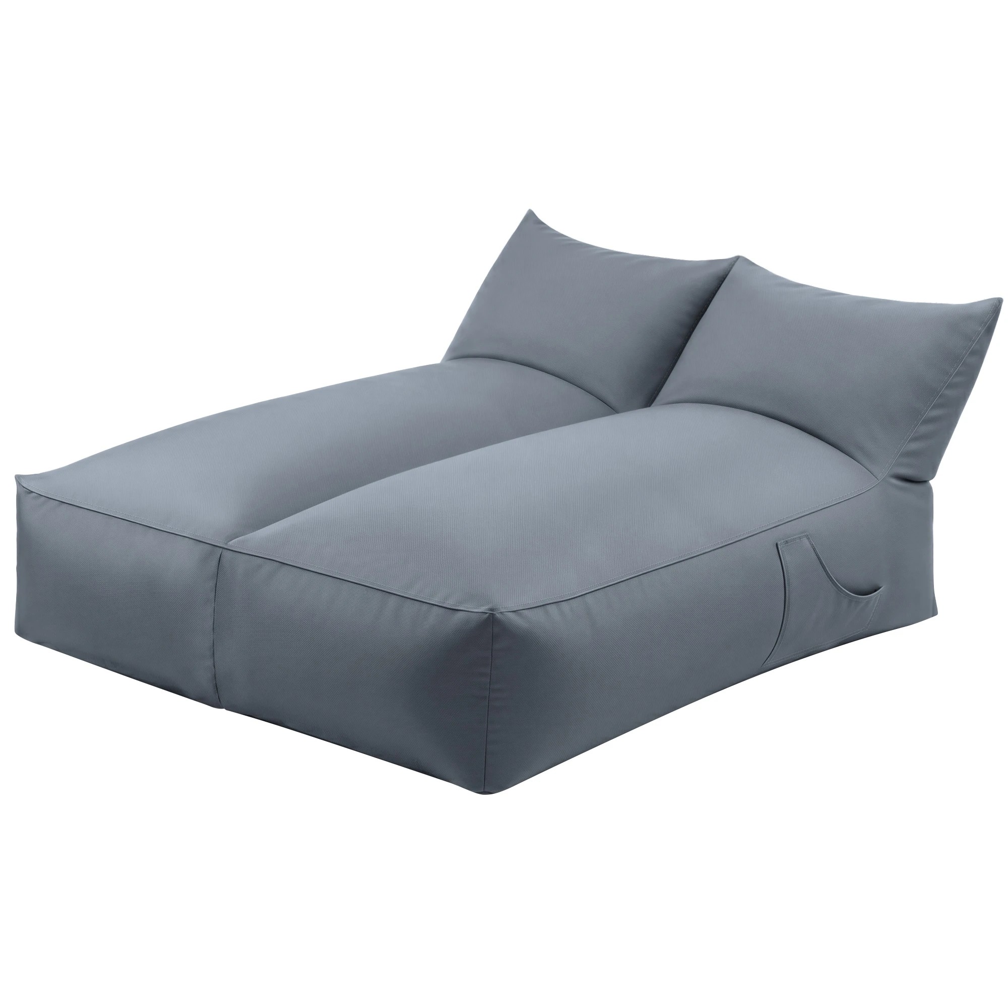 1 Artiss Outdoor Bean Bag Chair Cover No Filler 2 Seater Beanbag Lounge Cover Waterproof - Grey, 1 of 10
