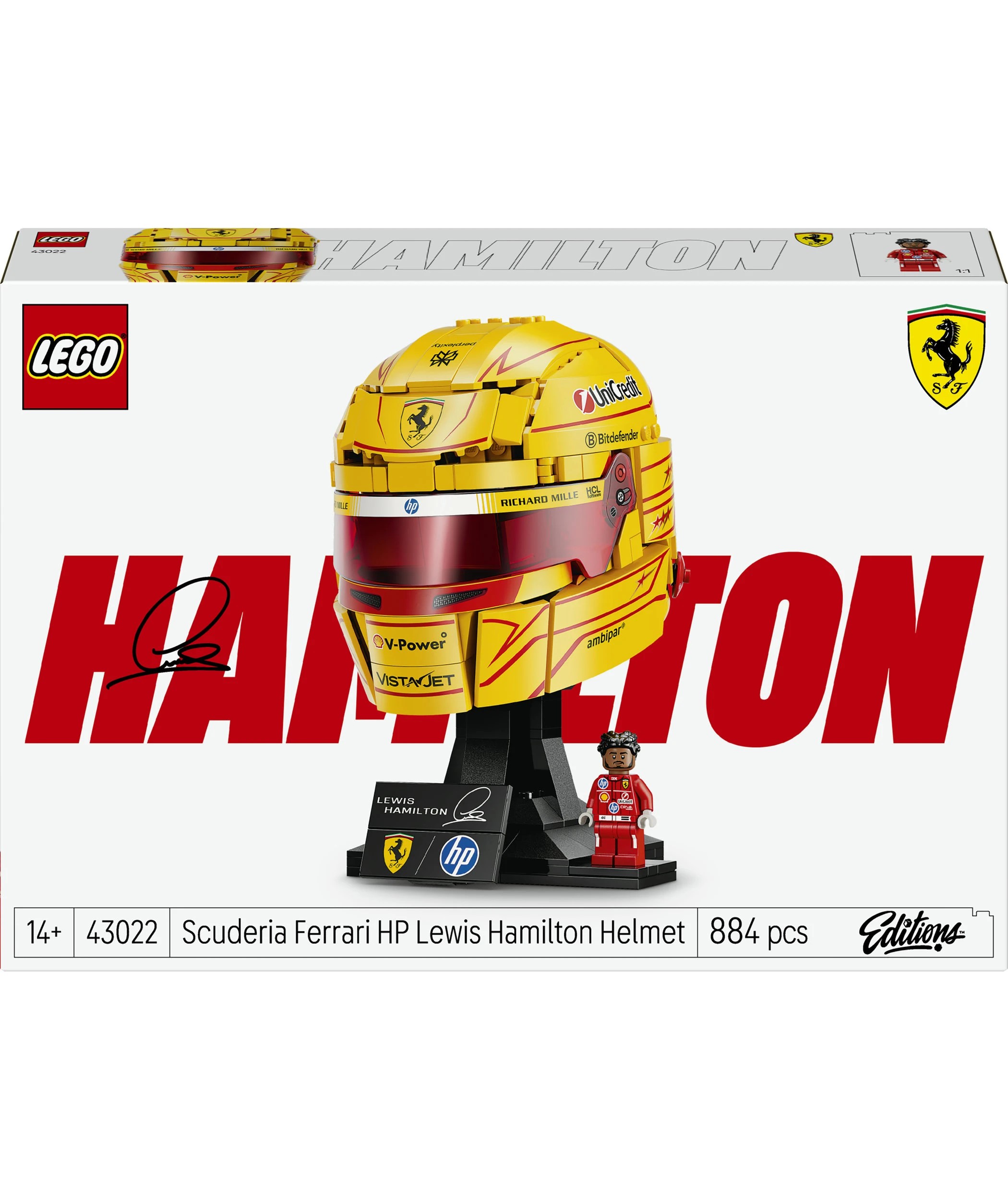 1 LEGO Editions Formula 1 Scuderia Ferrari HP Lewis Hamilton Helmet 43022, 1 of 10