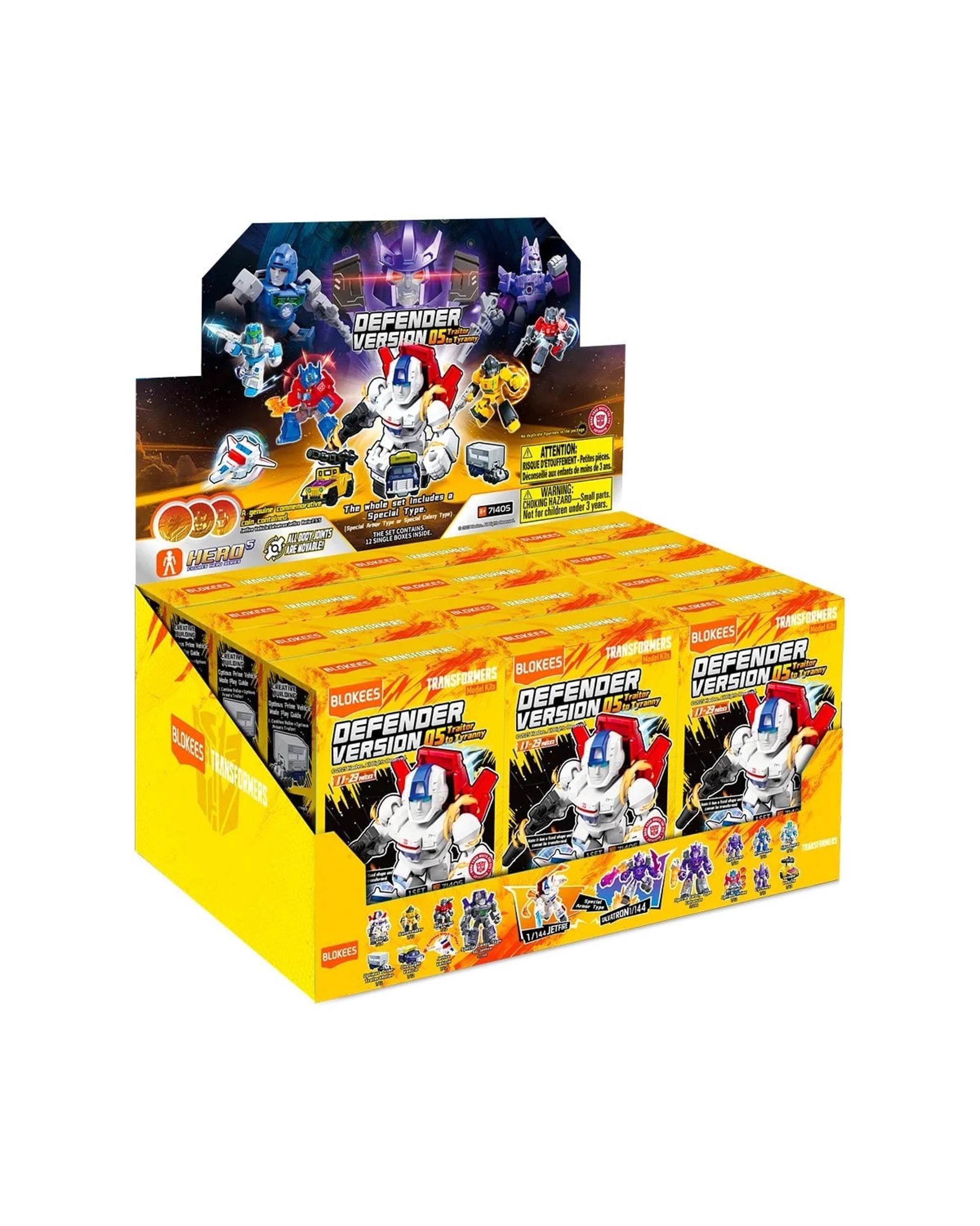 1 Blokees Transformers Defender Version 05 Traitor to Tyranny Model Kit Blind Box Full Case Set of 12, 1 of 10