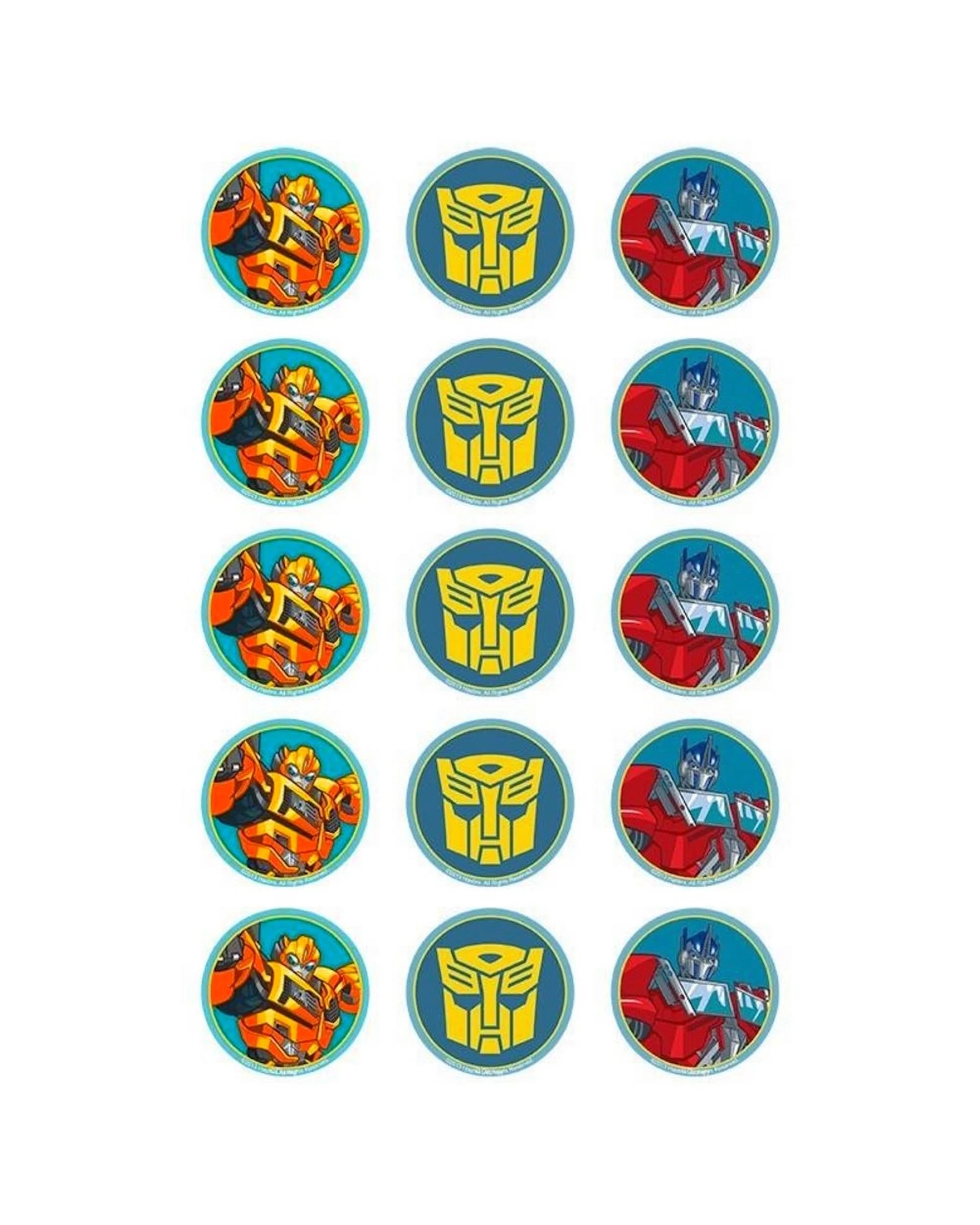 1 Transformers Transformers Edible Cupcake Decorations Pack of 15, 1 of 1