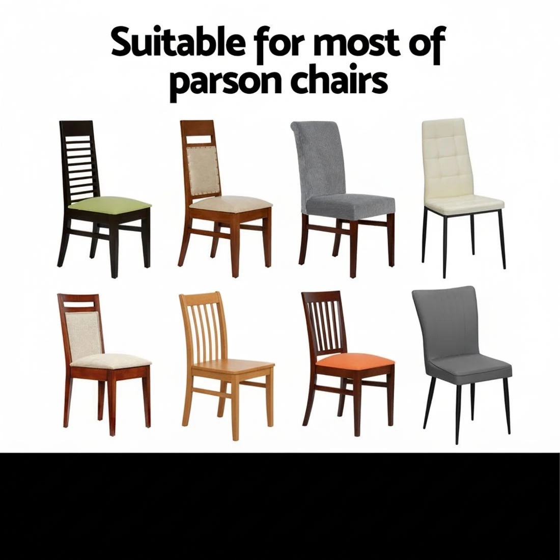 5 Artiss Dining Chair Covers 6x Slipcovers Spandex Stretch Banquet Wedding - White, 5 of 6