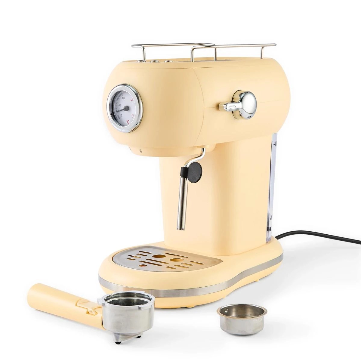 8 Retro Espresso Coffee Machine - Yellow, 8 of 8