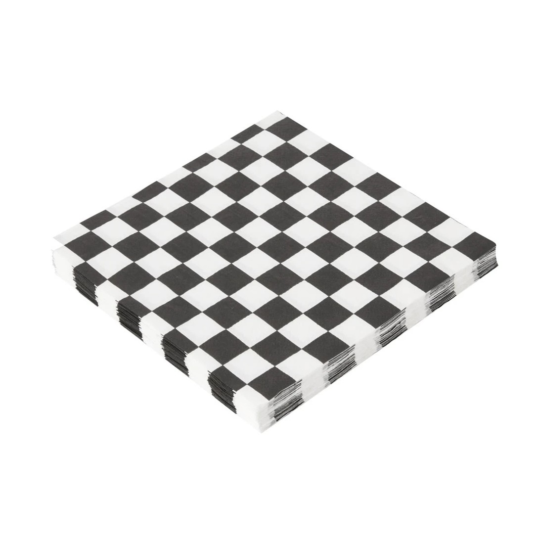 2 20 Piece Black and White Checkered Paper Napkins, 2 of 4