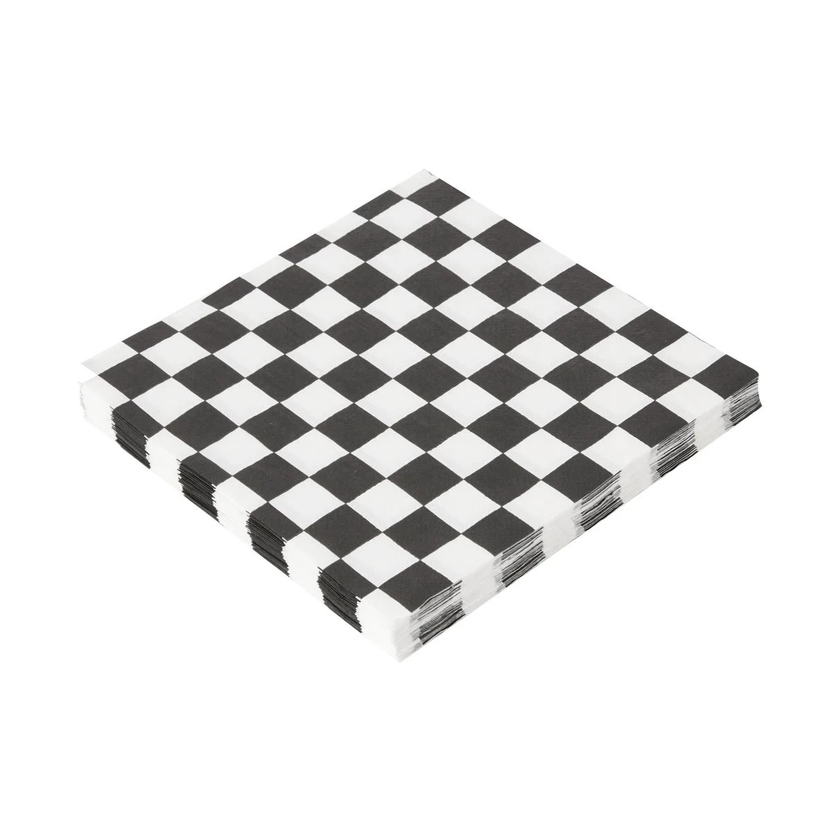 2 20 Piece Black and White Checkered Paper Napkins, 2 of 4