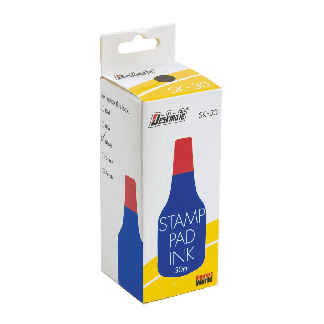 2 Deskmate Stamp Pad Refill Ink 30mL Black, 2 of 2