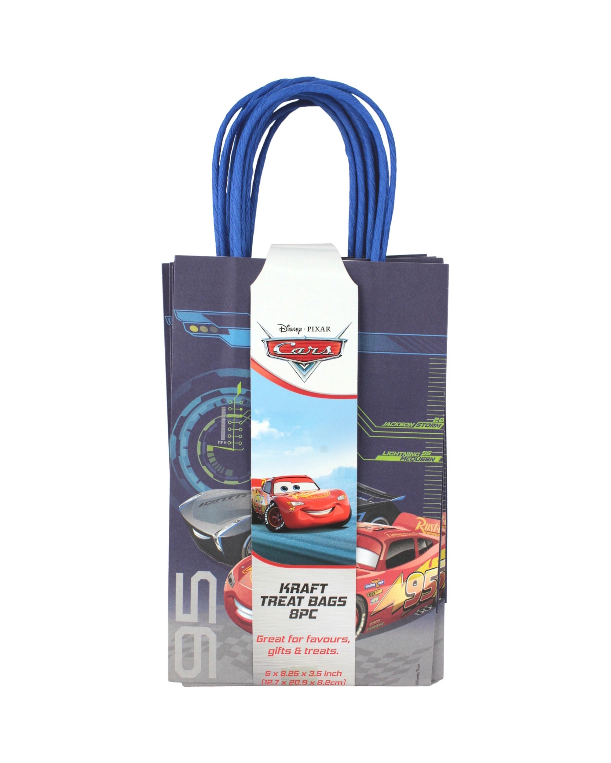 3 Cars 3 Paper Gift Bags (Pack of 8), 3 of 3