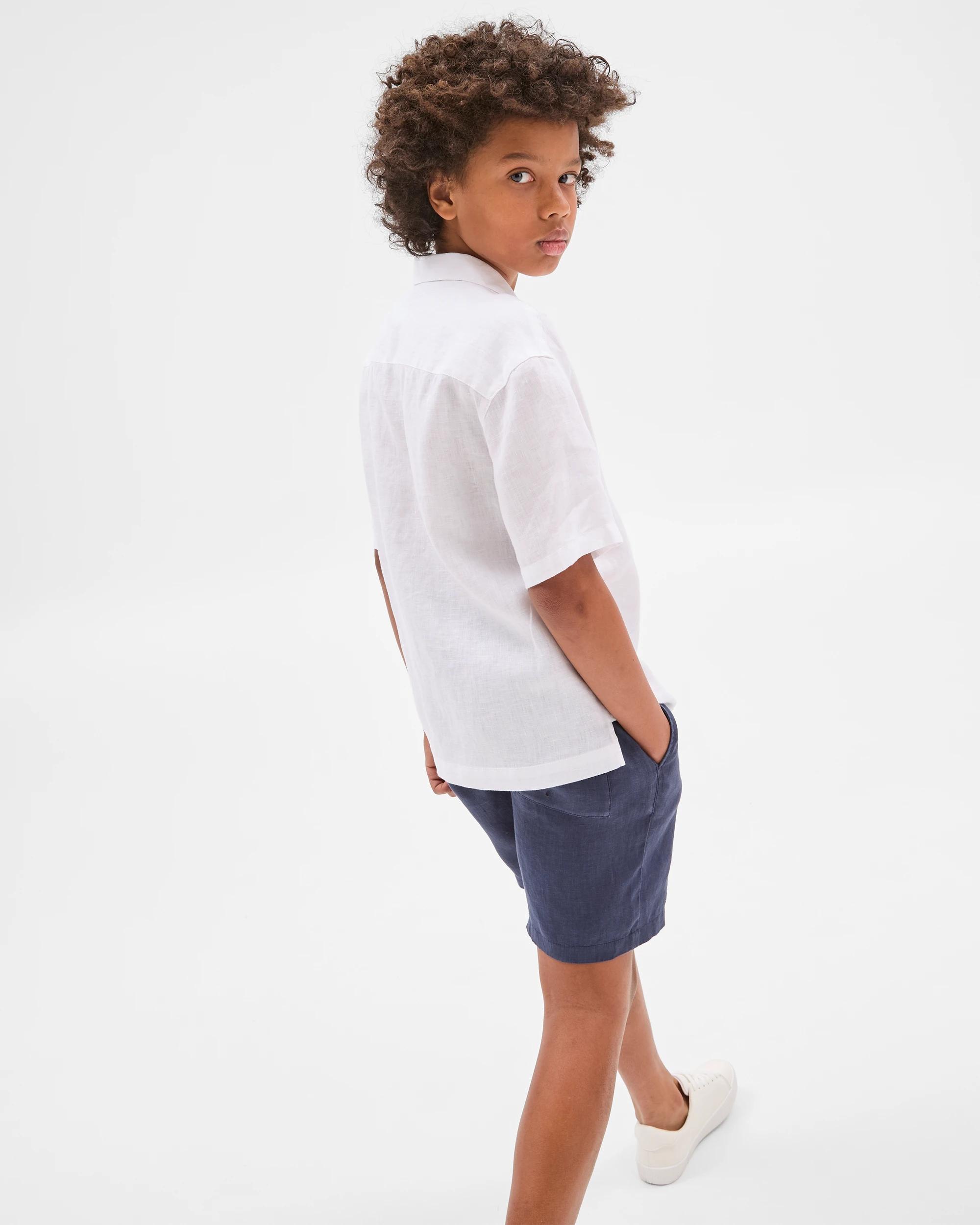 4 Target European Linen Shorts NAVY, 4 of 6