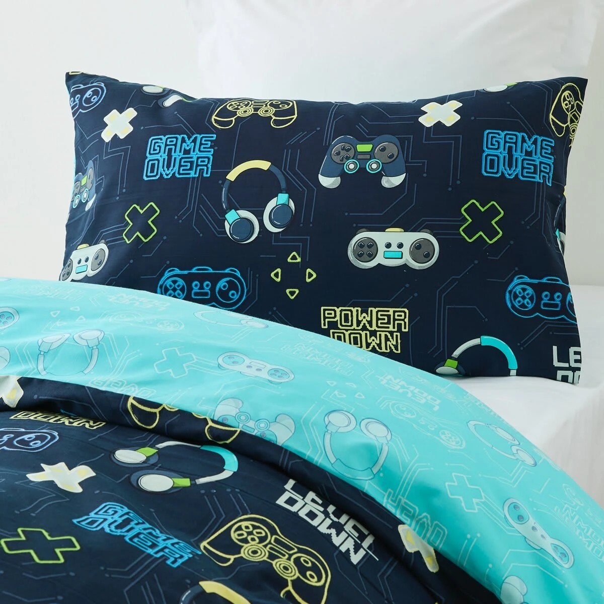 2 Gaming Cotton Rich Reversible Quilt Cover Set - Single Bed, 2 of 7