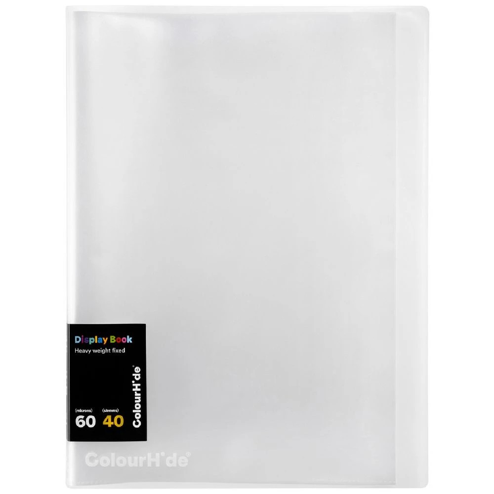 1 ColourHide A4 Fixed Display Book 40 Sheets Clear, 1 of 2
