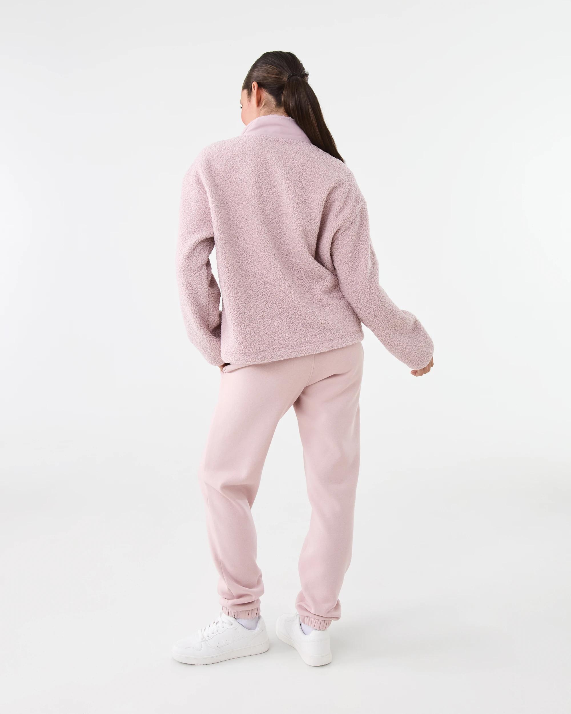 4 Active Womens 1/4 Zip Sherpa Jumper Sol B Pink, 4 of 7